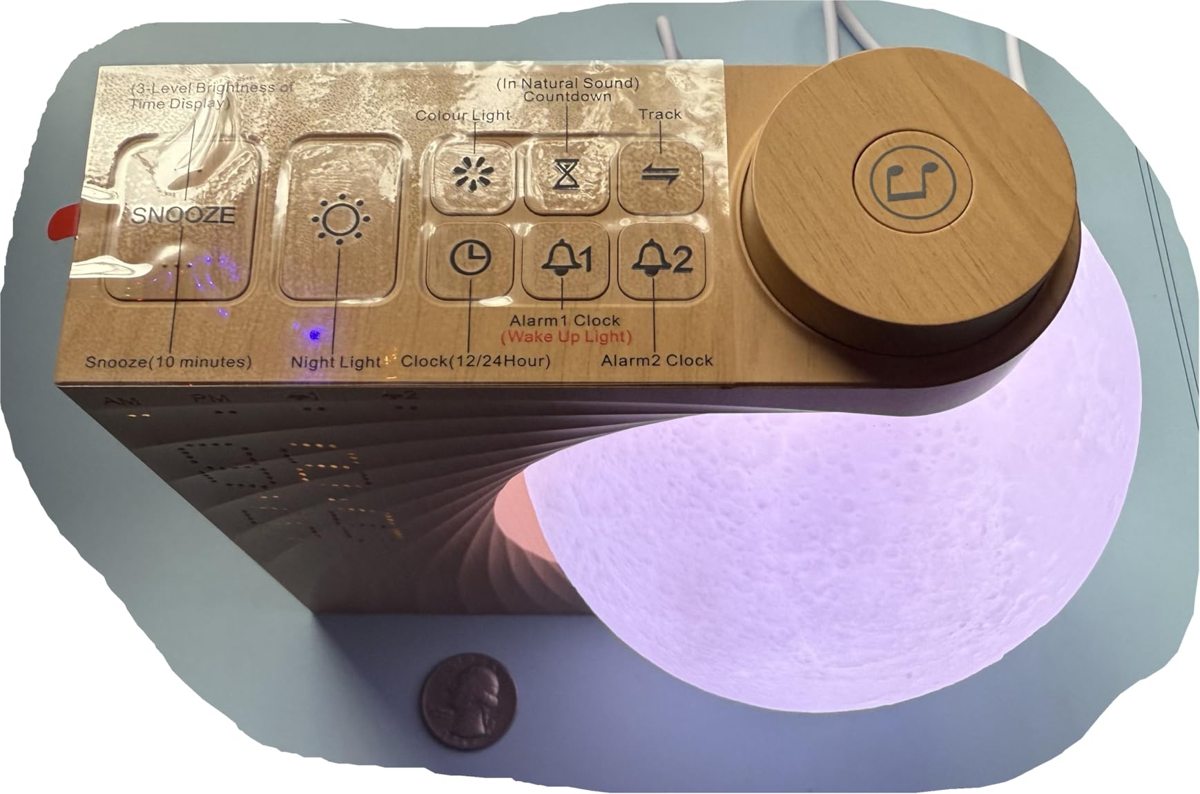 RETEYUNG Sunrise Alarm Clocks Sound Machine Moon Lamp for bedrooms customer photo 1