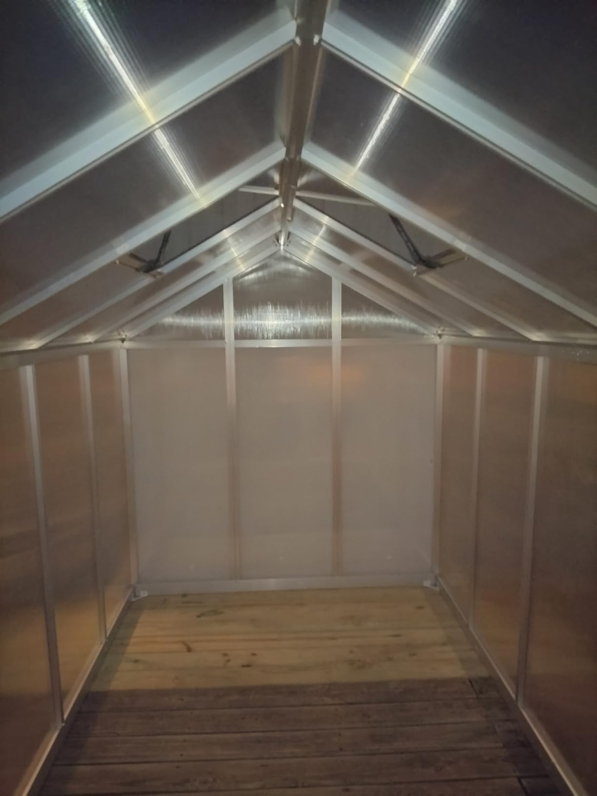 Aoodor 6 x 8 Ft Walk-in Greenhouse with Gutter, Adjustment Skylight customer photo 1