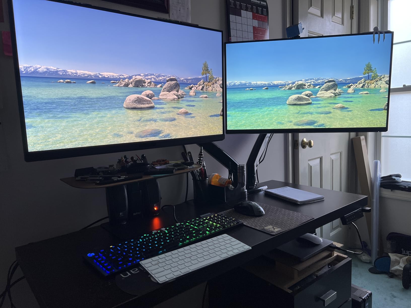ErGear Dual Monitor Arm, Full Adjustable Monitor Mount for 13–32″ Screens, Fast Install Computer Monitor Stand with Tool-Free VESA Mount, Max Load 19.8 lbs, Max VESA 100x100mm customer photo 1