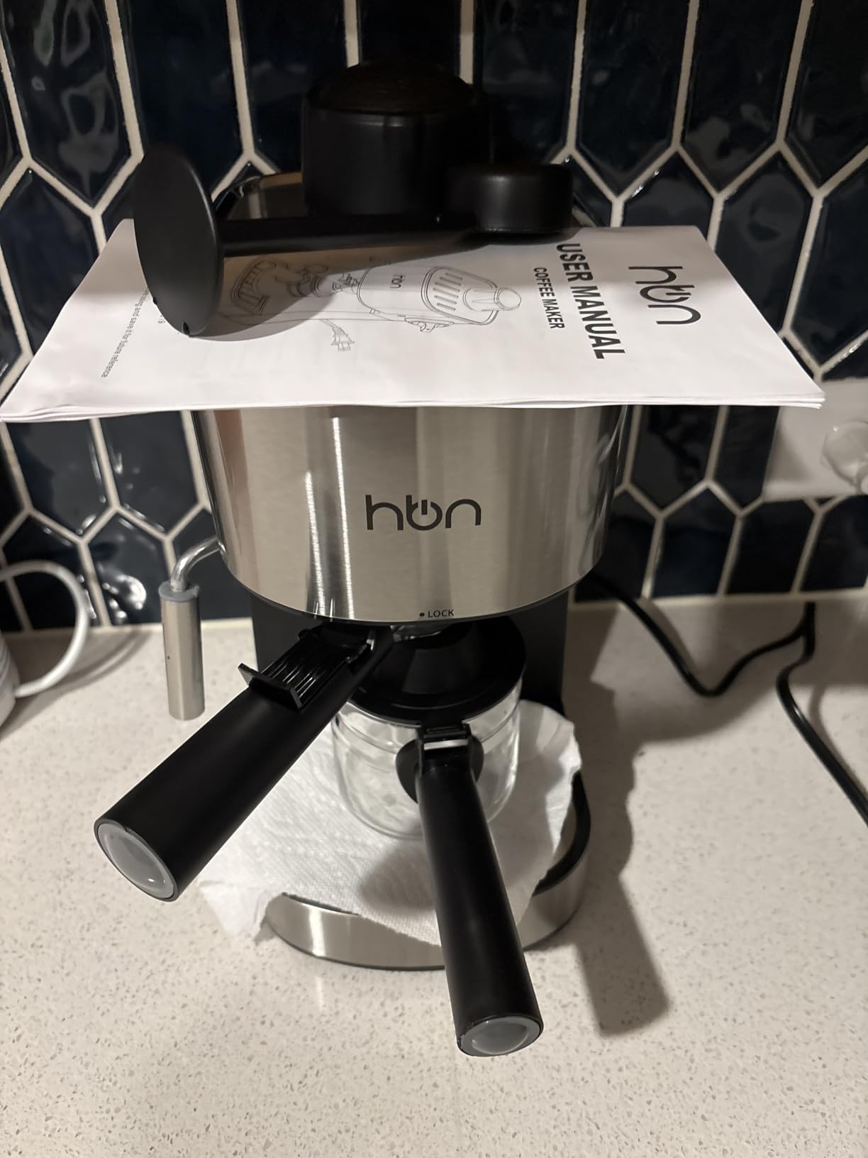 HBN Espresso Machine, 3.5Bar Cappuccino & Latte Maker, 2-4 Cup Stainless Steel Coffee Machine with Milk Frother, 800W Espresso Machine Maker with Steamer, Compact Coffee Maker for Home and Office customer photo 2
