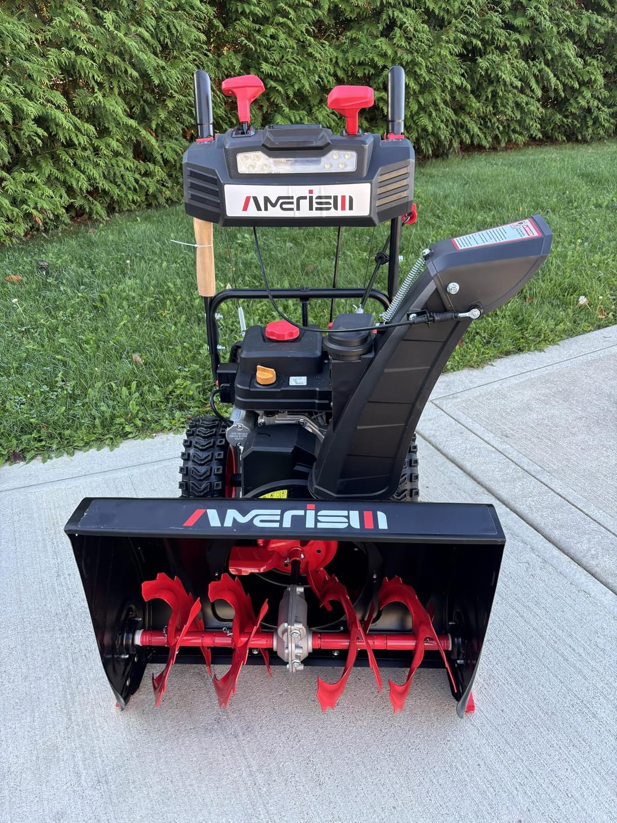 AMERISUN 21-Inch Electric Snow Thrower, 15-Amp Corded Snow Blower with LED Light, 180° Adjustable Chute & 30-Ft Snow Discharge for Residential Driveways, Walkways & Patios customer photo 2