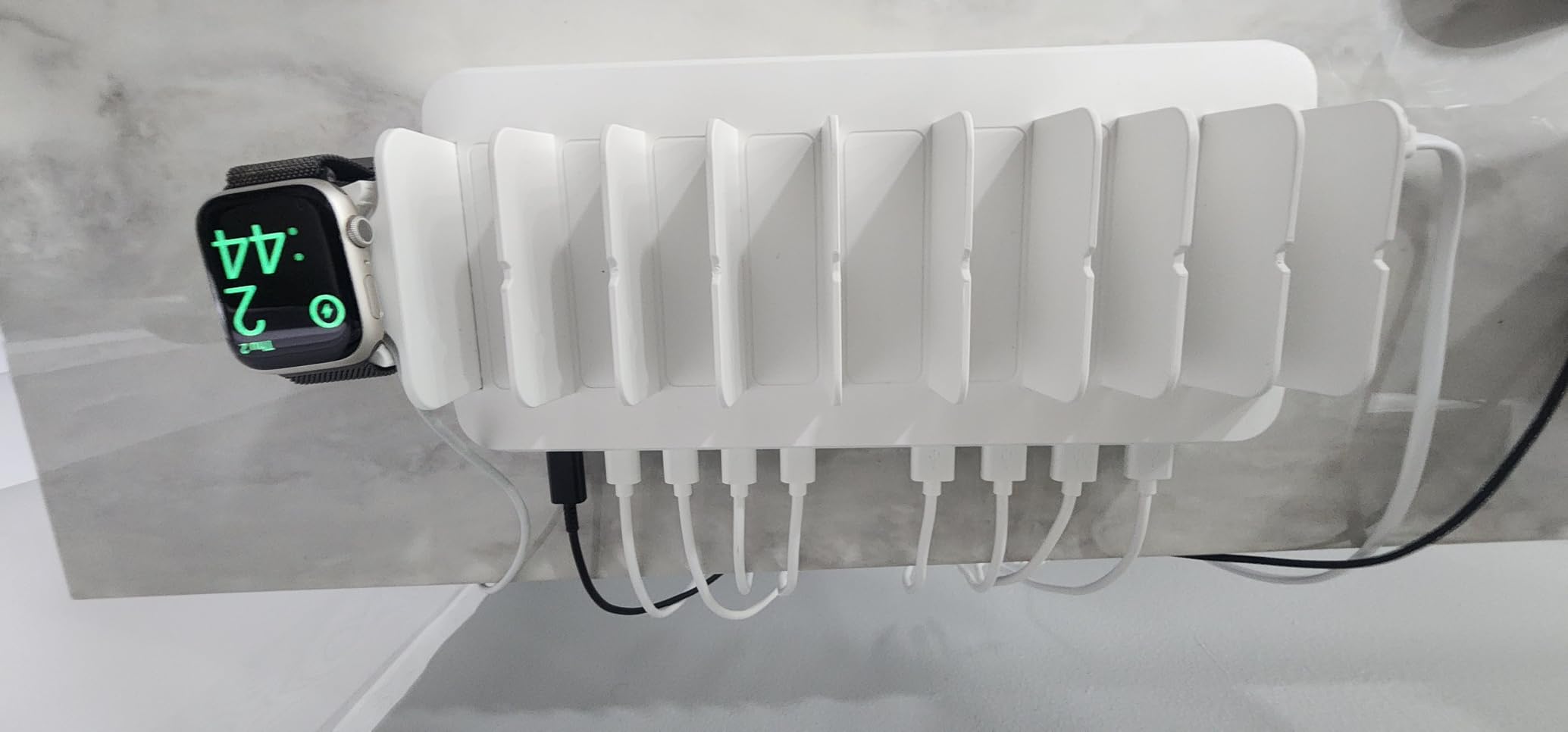 320W Charging Station for Multiple Devices, 10 Ports Fast Multi-Device Charger Organizer Compatible with MacBook Pro Laptop, iPhone, Android, Ipad, Tablet, Kindle, Family Multi-Device Charging Dock customer photo 2