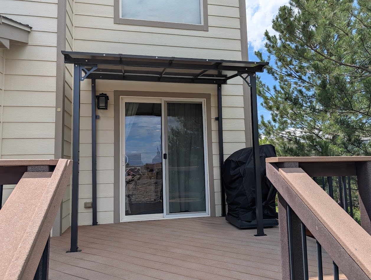 Aoxun Gazebo with Aluminum Frame & Polycarbonate Panel 8’x10’ Black customer photo 1