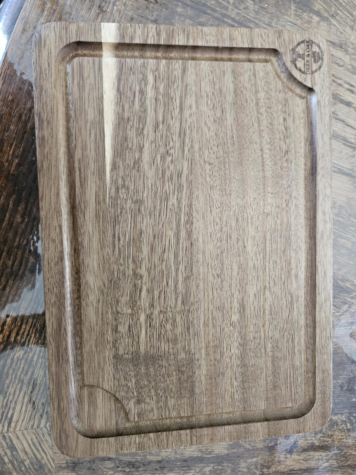 Deer & Oak Non Toxic 3-Piece Acacia Cutting Board Set with Stand customer photo 1