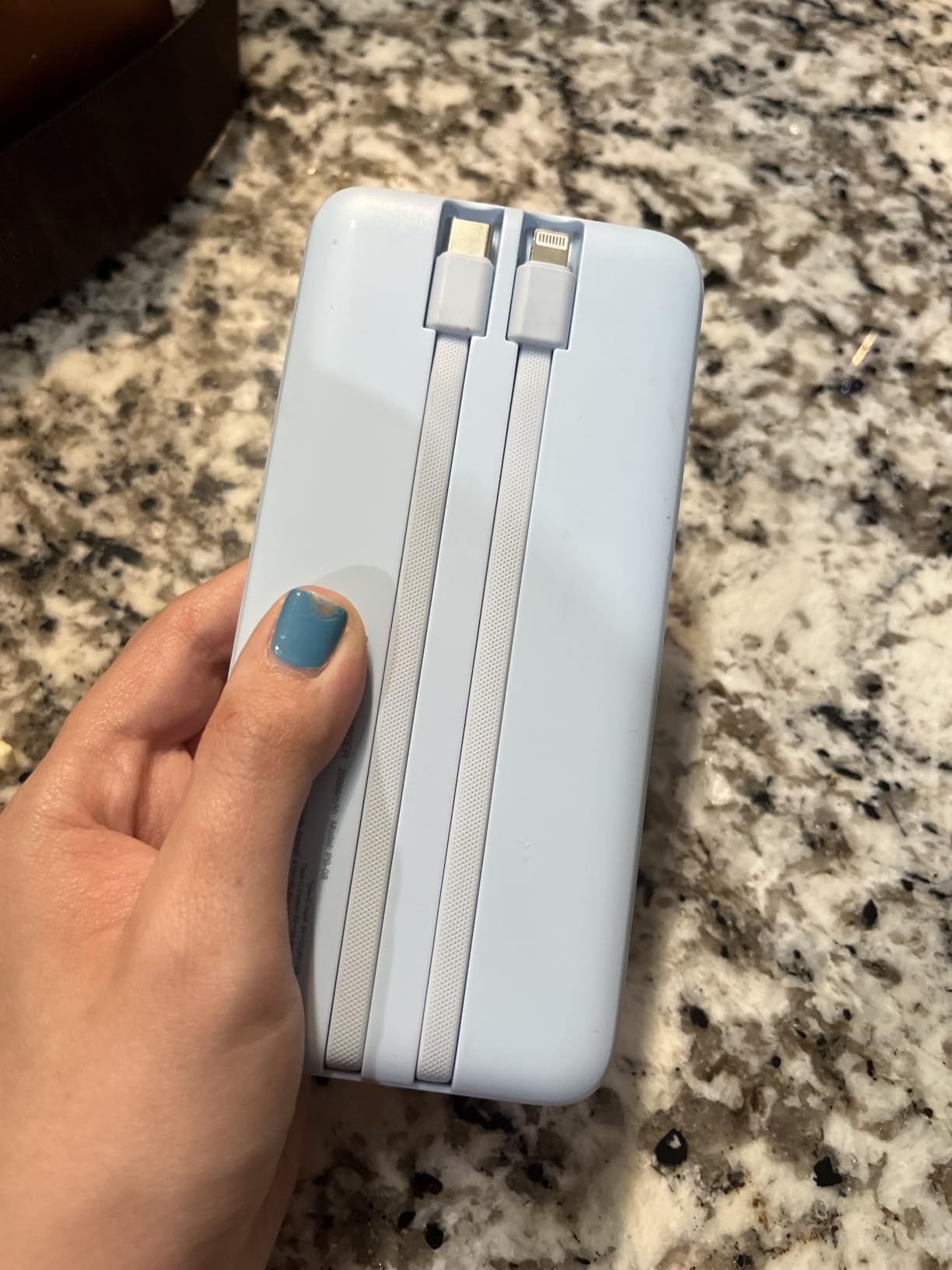 CFIAI Portable Charger Power Bank 15000mAh Battery Pack with Built in Cable | Ultra Slim, 50% Larger Capacity, Travel Essential, 22.5W Fast Charge USB C Phone Charger for iPhone Samsung Android, White customer photo 1