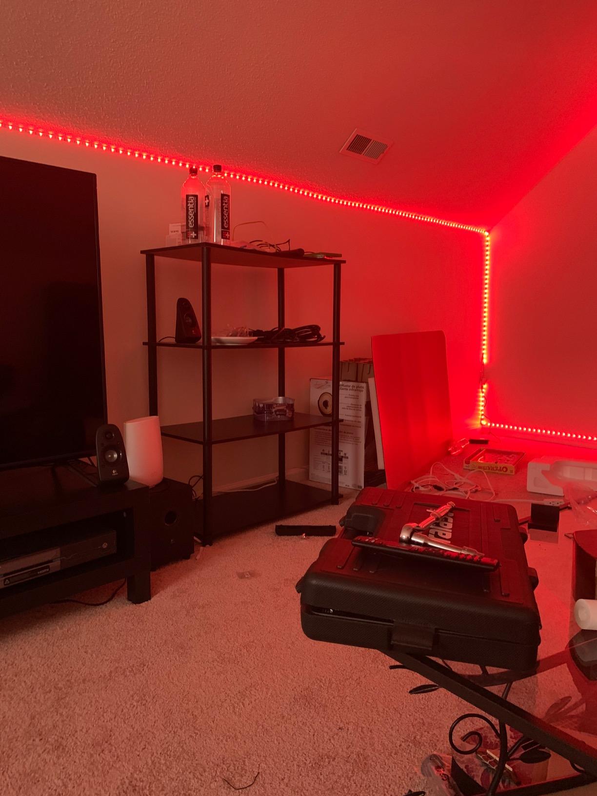 DAYBETTER LED Strip Lights 130 ft (2 Rolls of 65.6ft), LED Lights Smart App Control Lighting Bedroom Rome Decor with Remote, RGB Music Sync Color Changing LED Lights for Bedroom Party customer photo 1