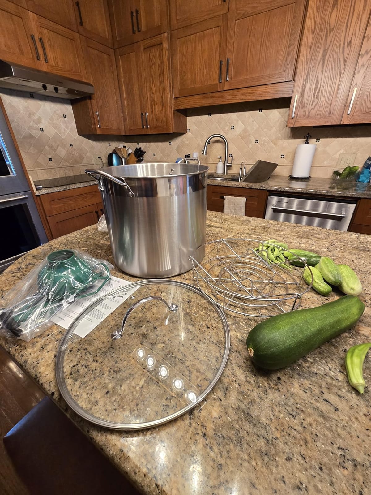 27.5 QT Water Bath Canning Pot with Rack and Lid, Canning Supplies 2 customer photo 1