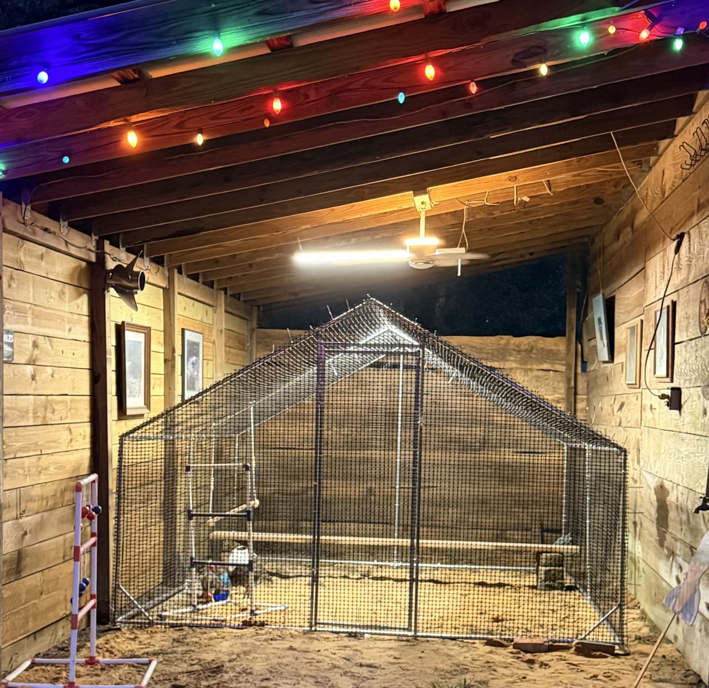 CAMMOO Walk in Chicken Coop, 13.1x9.8x6.6ft Chicken Run for Yard with Cover customer photo 2