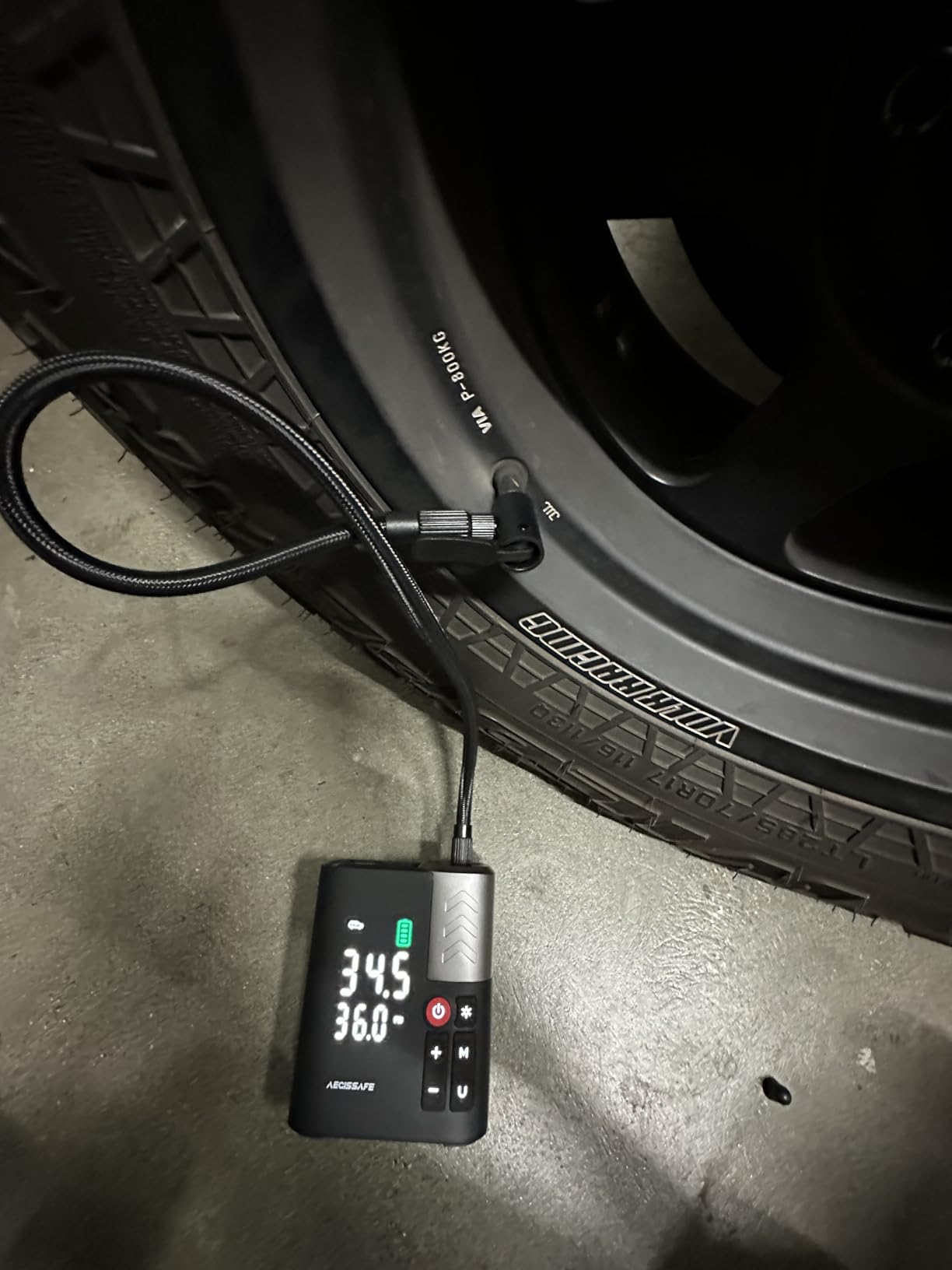 Tire Inflator Portable Air Compressor, 35s Faster Air Pump with APP, 160PSI 48LPM 10400mAh Electric Tire Pump, 45W Charging, Cordless Tire Inflator for Car SUV Truck Pickup RV customer photo 2