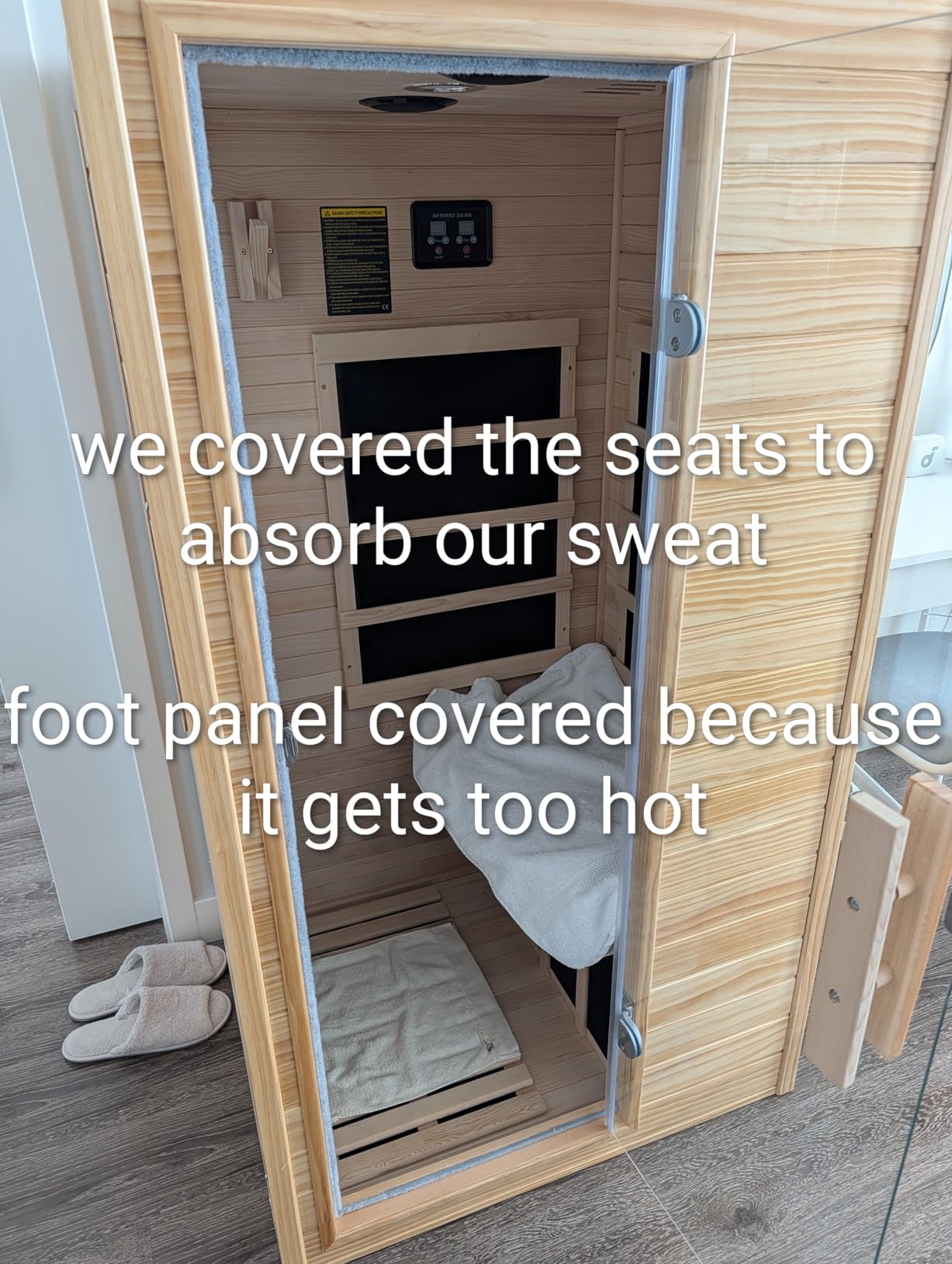 1350W Far Infrared Sauna Room for Home, Low EMF Fast Heating Canadian Hemlock Wood Sauna,Color Changing Sauna Light, Bluetooth Speakers, Modular Design customer photo 1