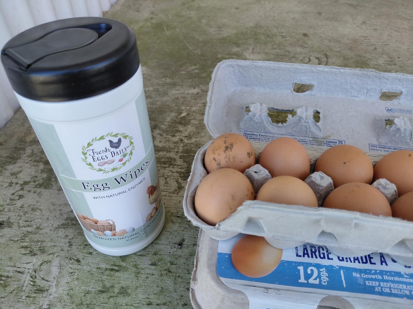 Fresh Eggs Daily Egg Wipes – Enzyme-Based Egg Cleaner for Backyard Chickens, No Rinse Needed, Natural Enzyme Formula - Natural Cleaning Wipes (2-Pack) customer photo 1