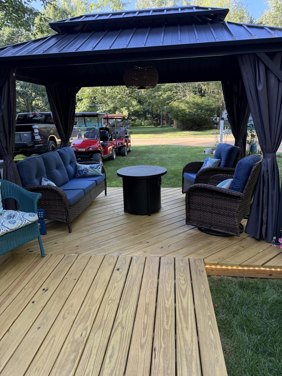 PURPLE LEAF Patio Hardtop Gazebo 8' x 12' Aluminum with Double Roof, Grey customer photo 2