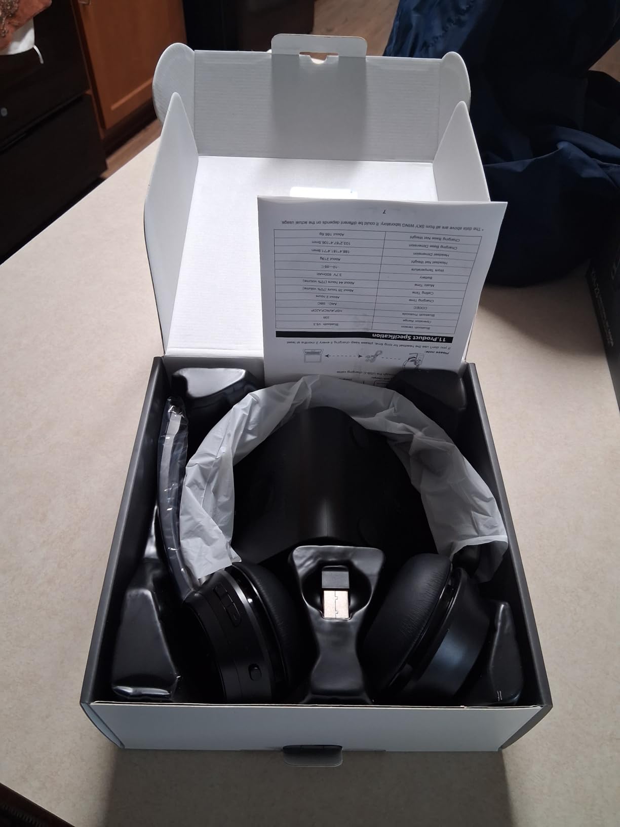 Wireless Headset with Mic for Work, Bluetooth Headset with Noise Cancelling customer photo 1