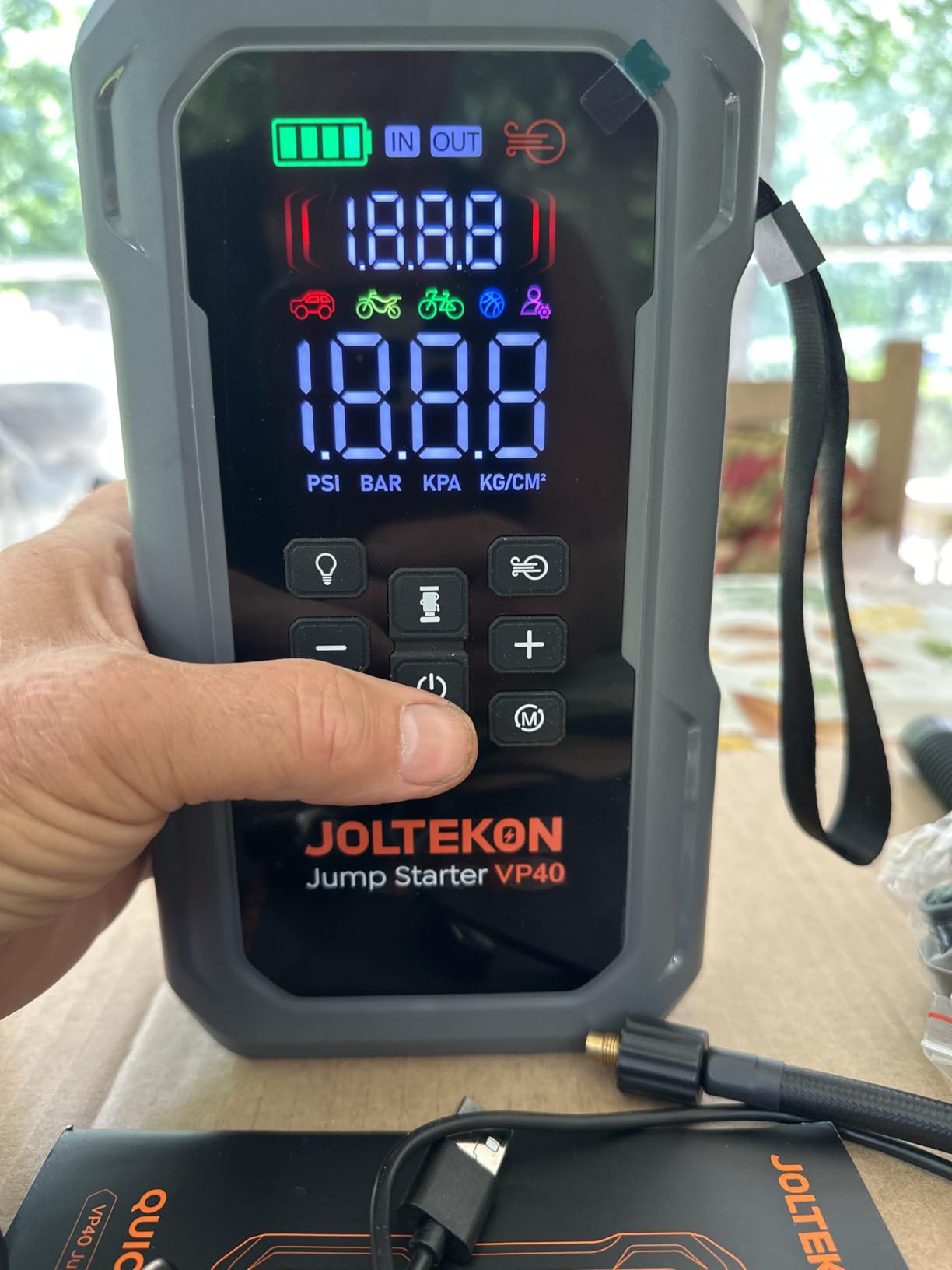 6000A 160PSI 9-in-1 Car Battery Jump Starter with Air Compressor & Air Blower customer photo 1
