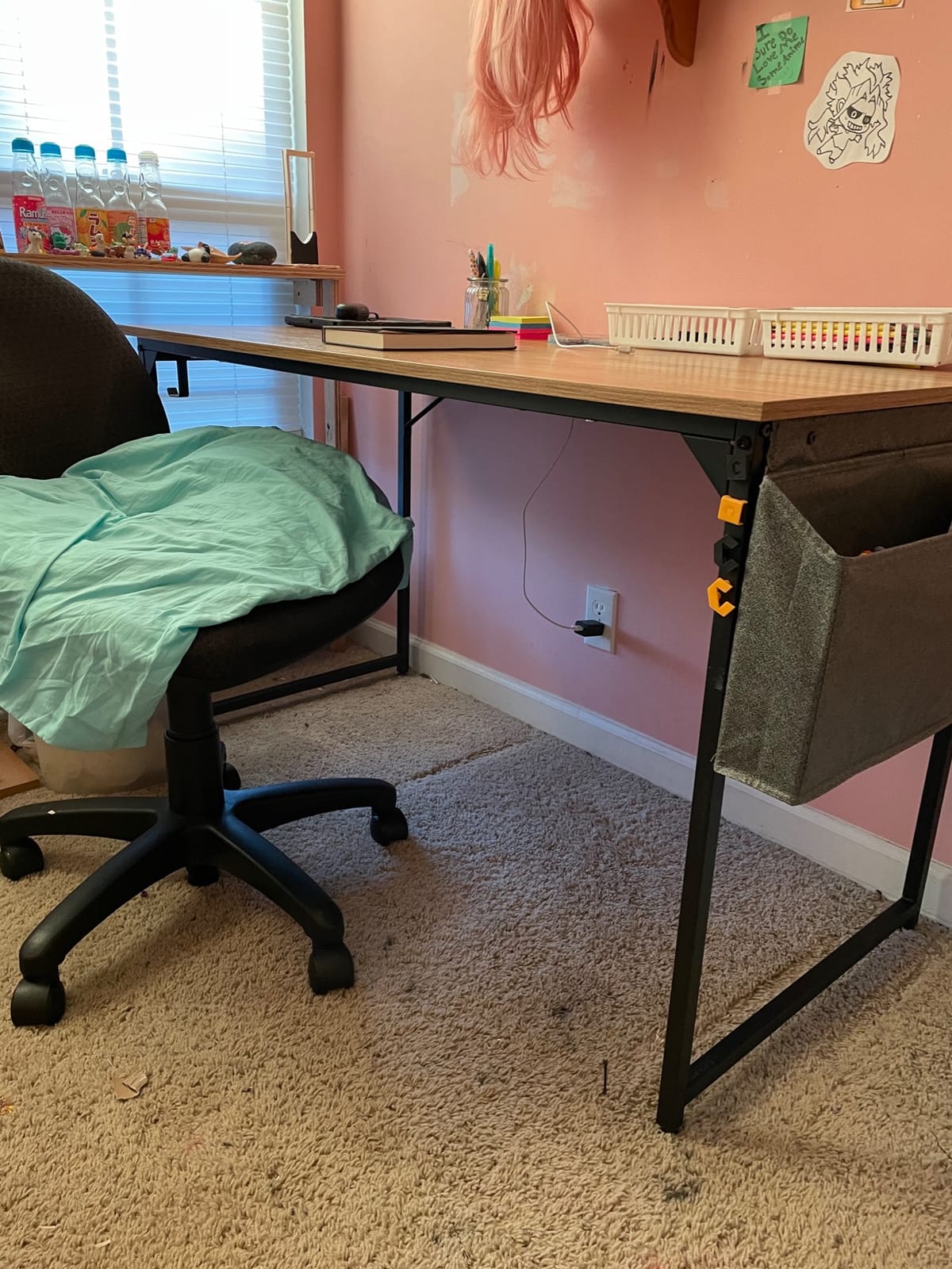 CubiCubi 48 x 24 Electric One-Piece Standing Desk, Black Walnut | Whole-Piece Desktop, Seamless Design, Height Adjustable Computer Desk, Sit Stand up Home Office Workstations customer photo 2