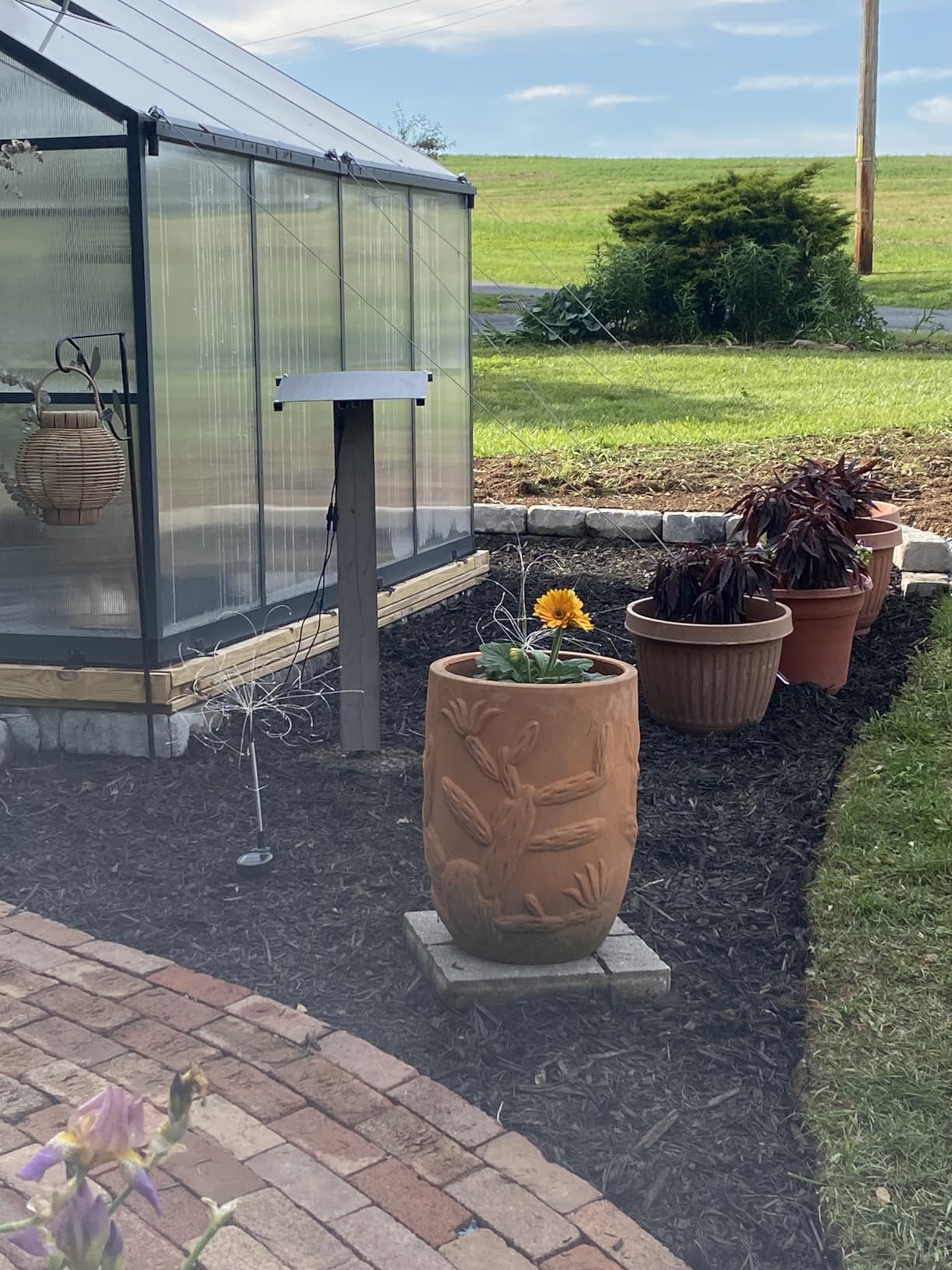 6 x 6 FT Polycarbonate Greenhouse with Roof Vent, Dark Gray customer photo 2