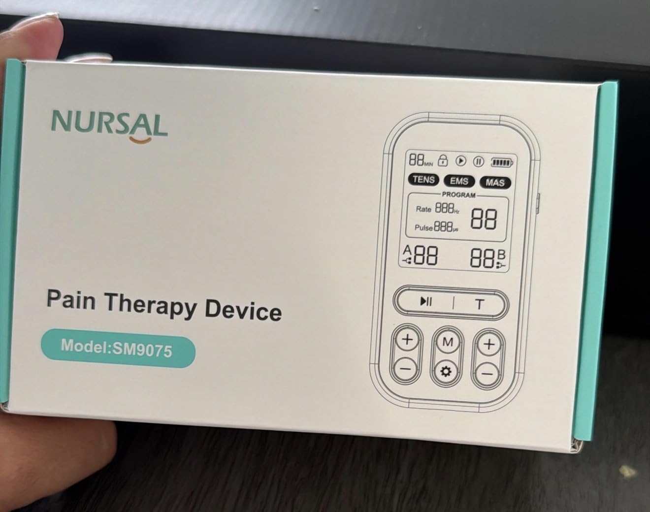 NURSAL 60 Modes TENS Unit Muscle Stimulator for Pain Relief Therapy, 3-in-1 Dual Channel EMS Muscle Stimulator for Back, Shoulder, Neck, Knee, Sciatica, Rechargeable TENS Machine with 12 TENS Pads customer photo 2