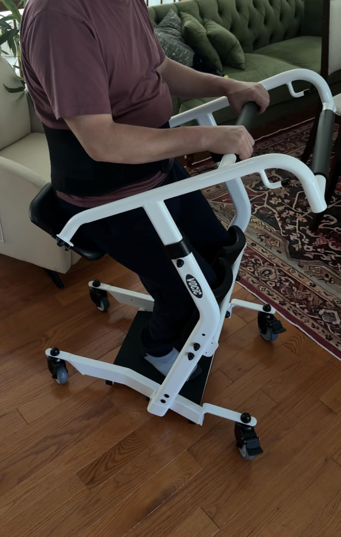 VOCIC Sit to Stand Lift, Patient Lift Chair Transport Unit with Wheels customer photo 1