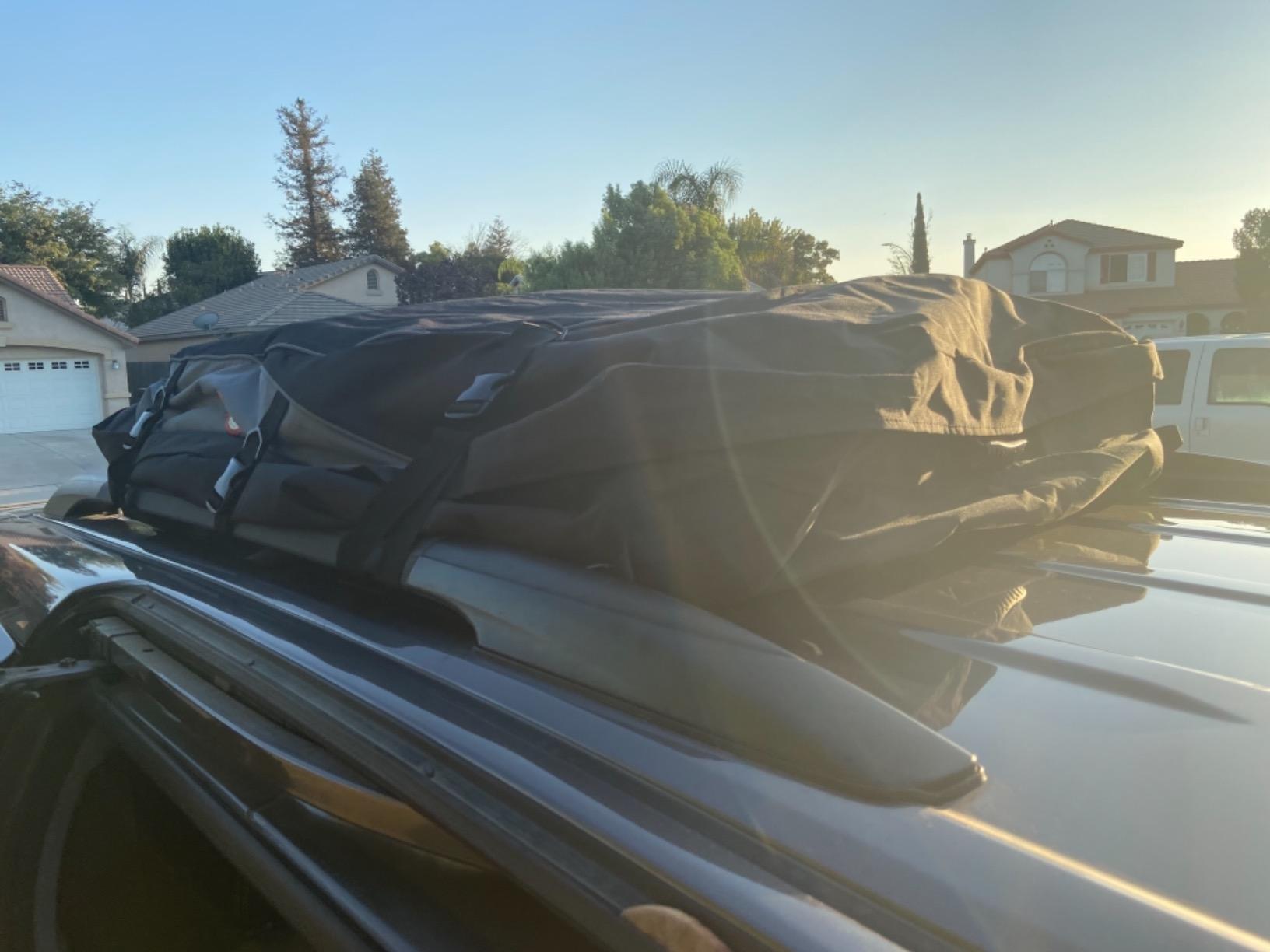 Sailnovo 15 Cu Ft Rooftop Cargo Carrier Bag, Waterproof Soft Shell Roof Bag customer photo 1