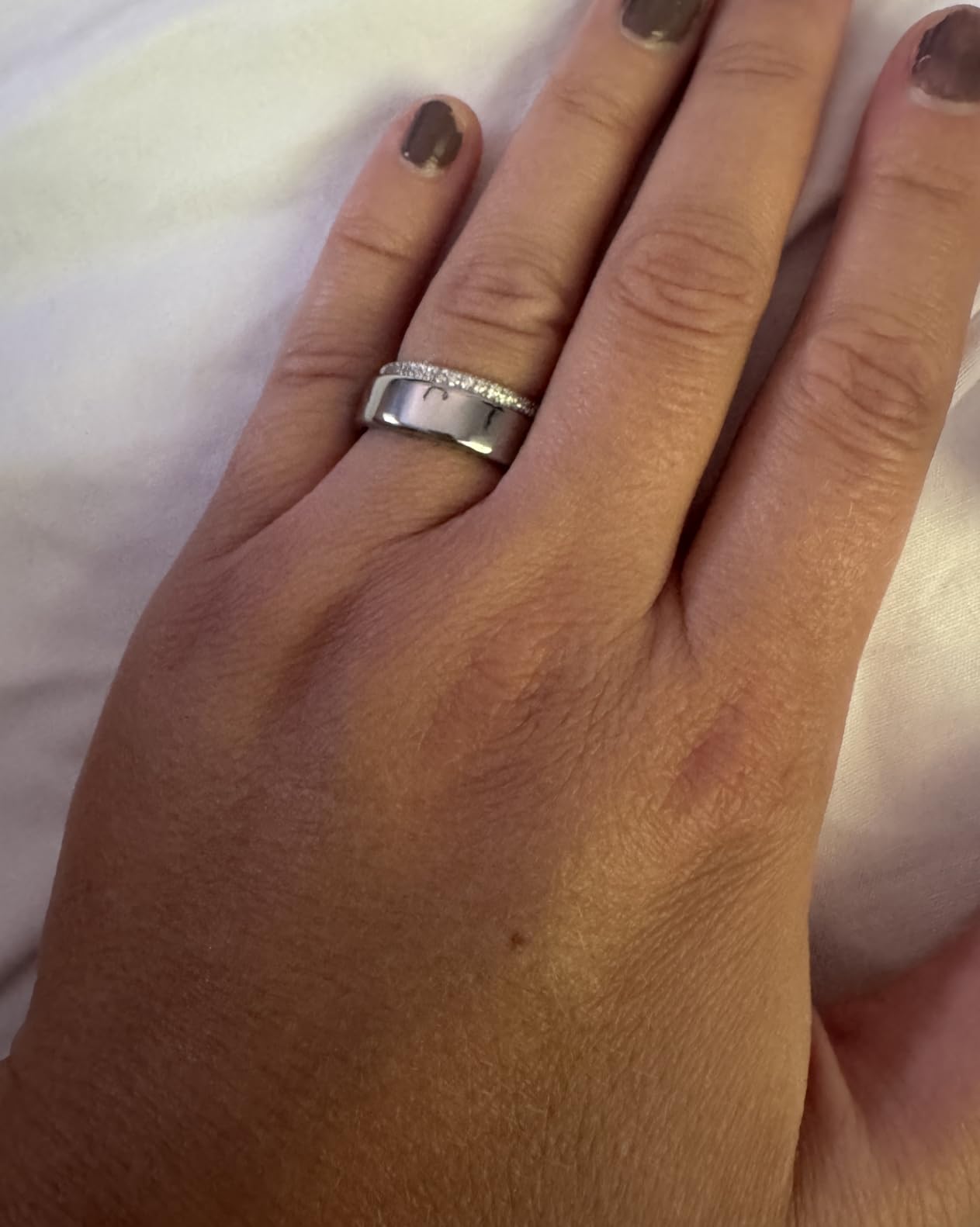 Oura Ring 5 Smart Wearable - Silver - Size 9 - Fitness & Sleep Tracker customer photo 2