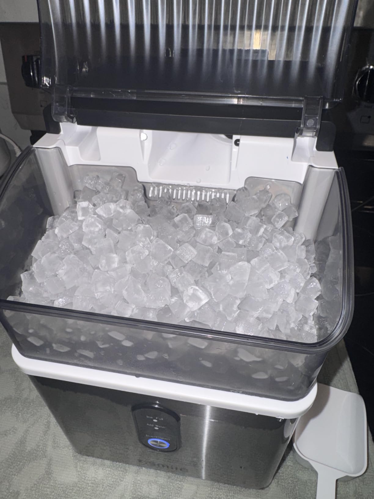 Kismile Nugget Ice Maker Countertop, 35 lbs/Day, Stainless Steel customer photo 1