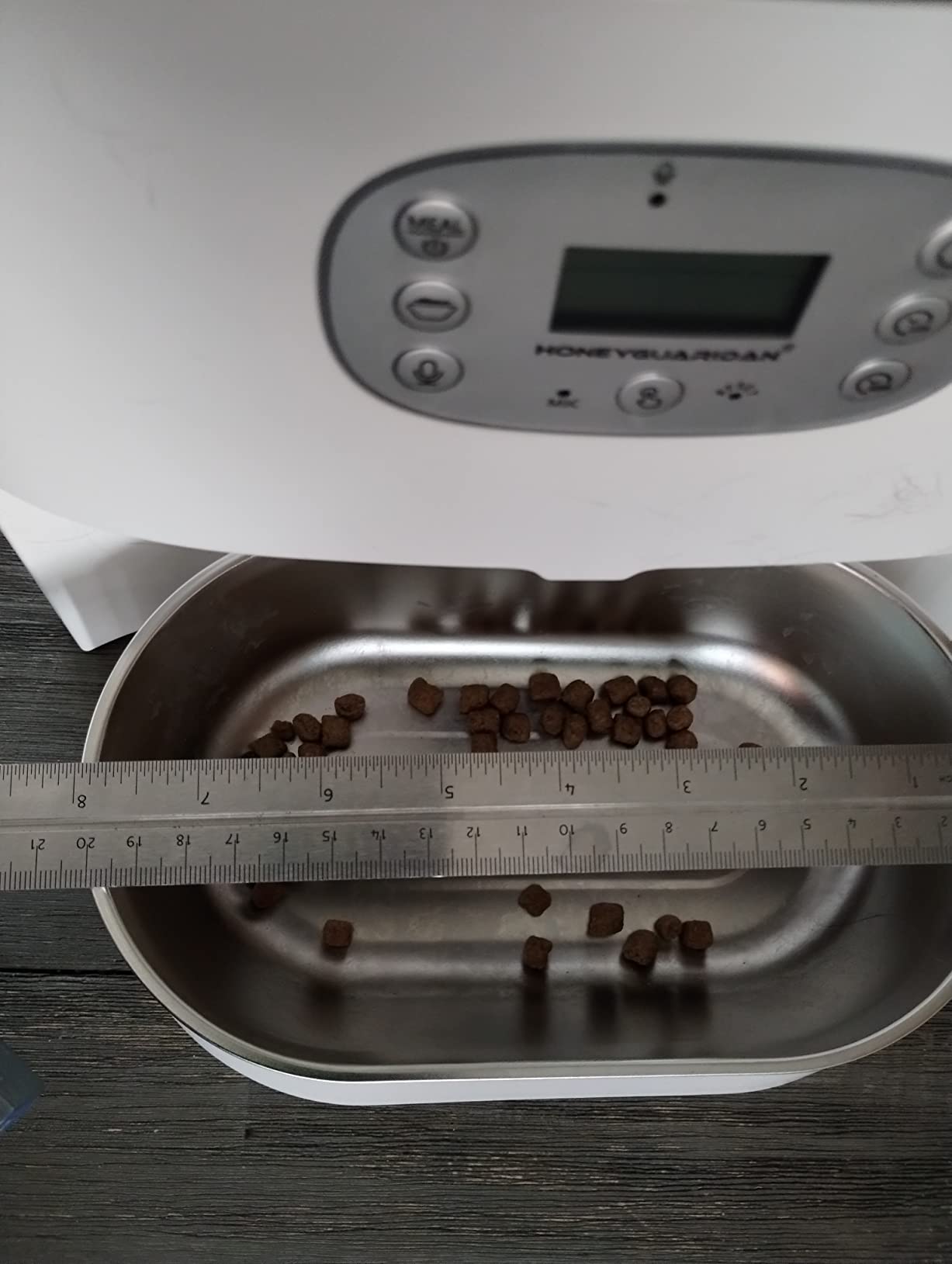 HoneyGuaridan Automatic Cat Feeder for 2 Cats, 2.4/5G WiFi Smart Feed Pet Feeder with Stainless Steel Bowl,APP Control Dispenser, Dual Power Supply,Desiccant Bag,10s Meal Call Black customer photo 2