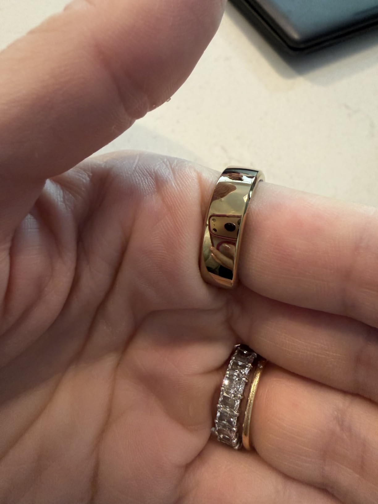 RingConn Gen 3 Smart Ring - Vascular Trends(Size 9, Royal Gold) customer photo 2