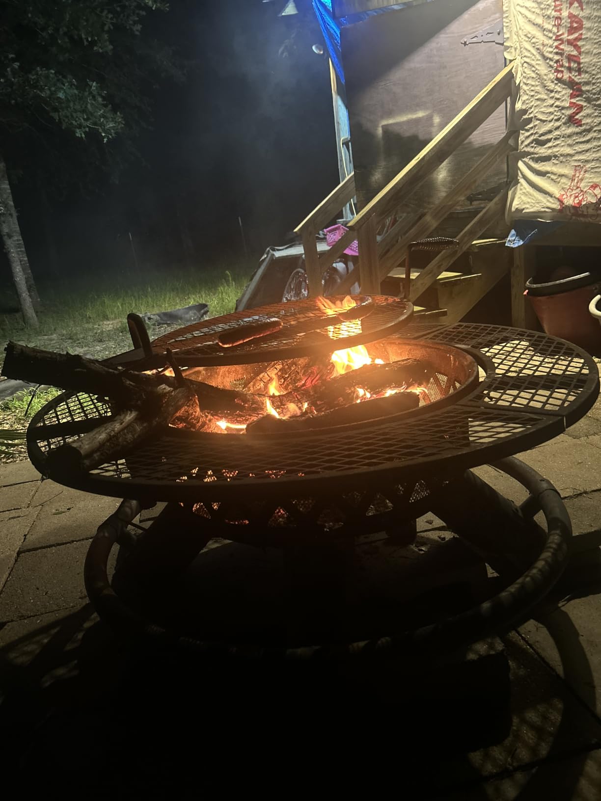 OutVue 47 Inch Smokeless Fire Pit with 2 Grills,Large Firepits for Outside customer photo 1