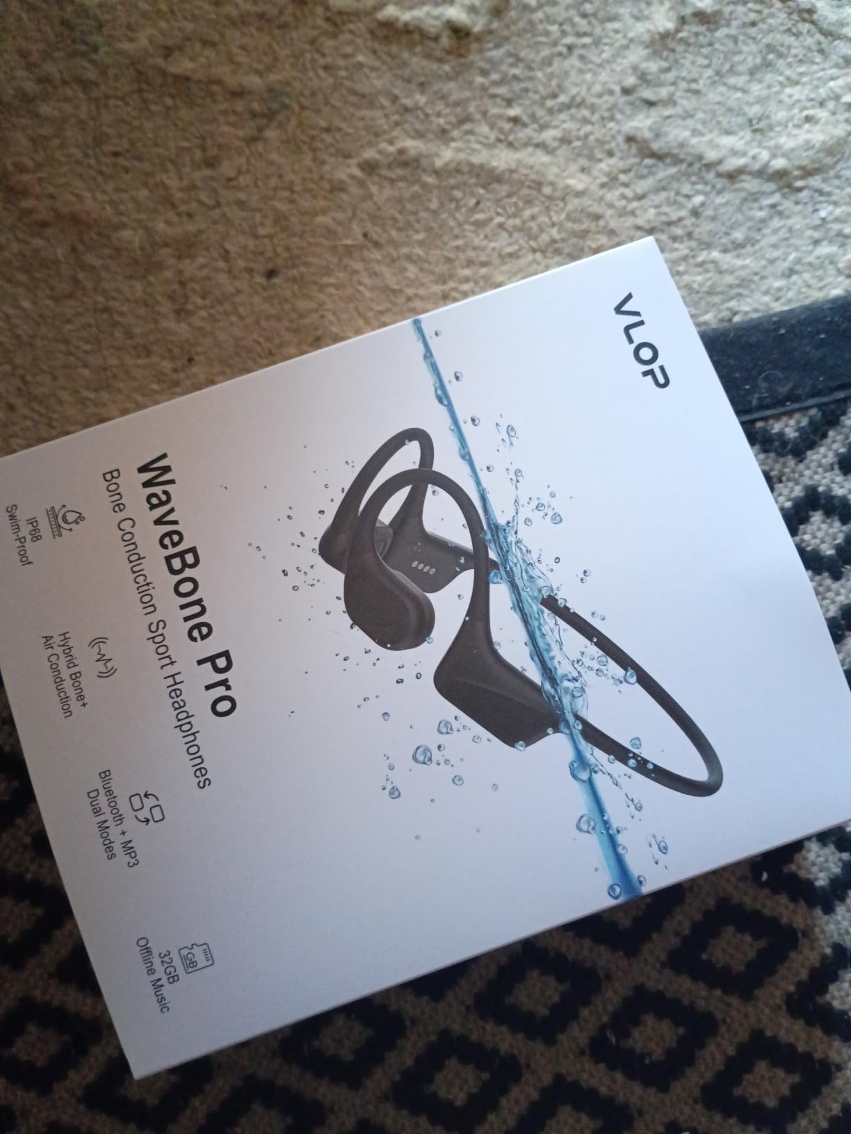 Bone Conduction Headphones, IPX8 Waterproof Swimming Headphones, Std. customer photo 1