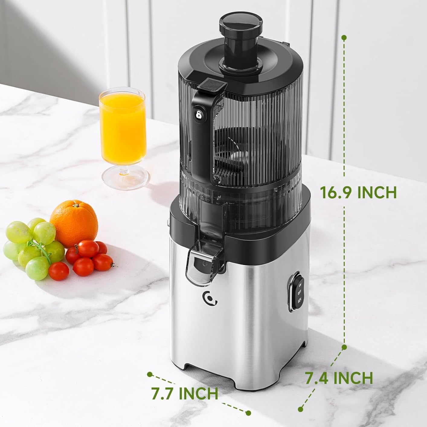 AMZCHEF Cold Press Juicer, 6.5