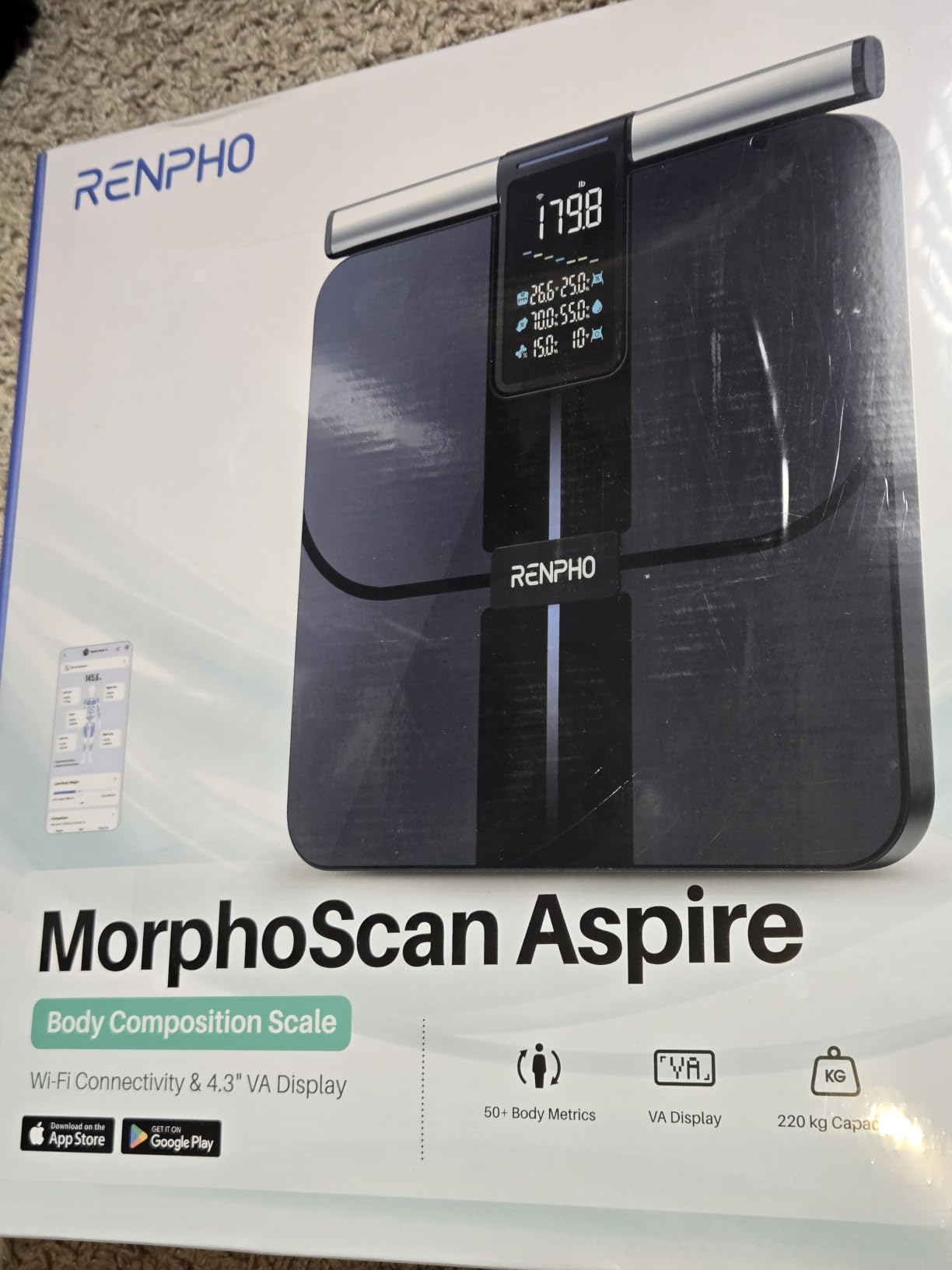 RENPHO Smart Scale with Large Handle Display, Wi-Fi & Wireless Connection customer photo 1