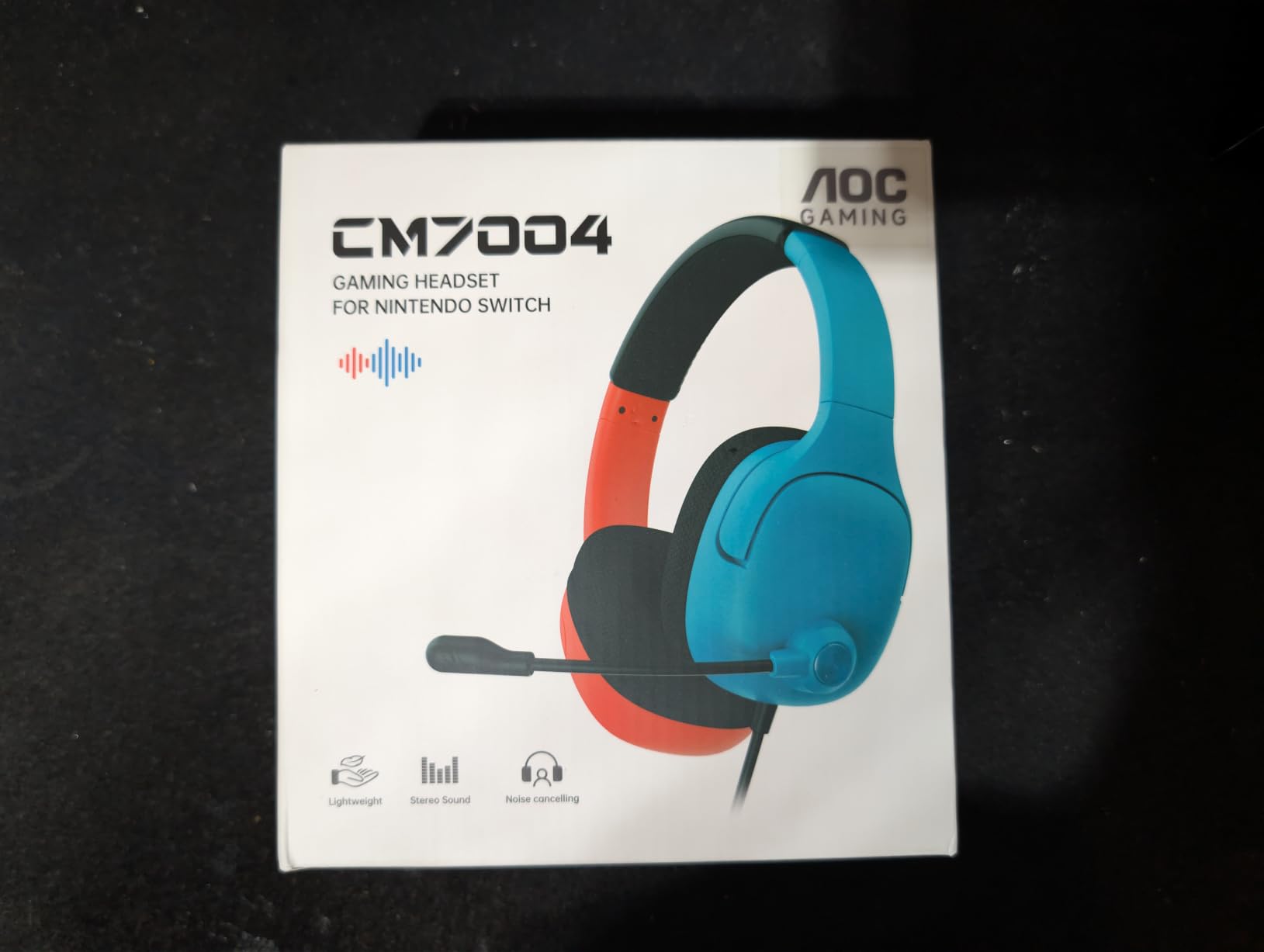 Wired Gaming Headset for Nintendo Switch 2/OLED/Lite with Mic | 3.5mm Stereo, Noise Cancelling Microphone for PS5, PC, Fortnite, Red/Blue customer photo 2