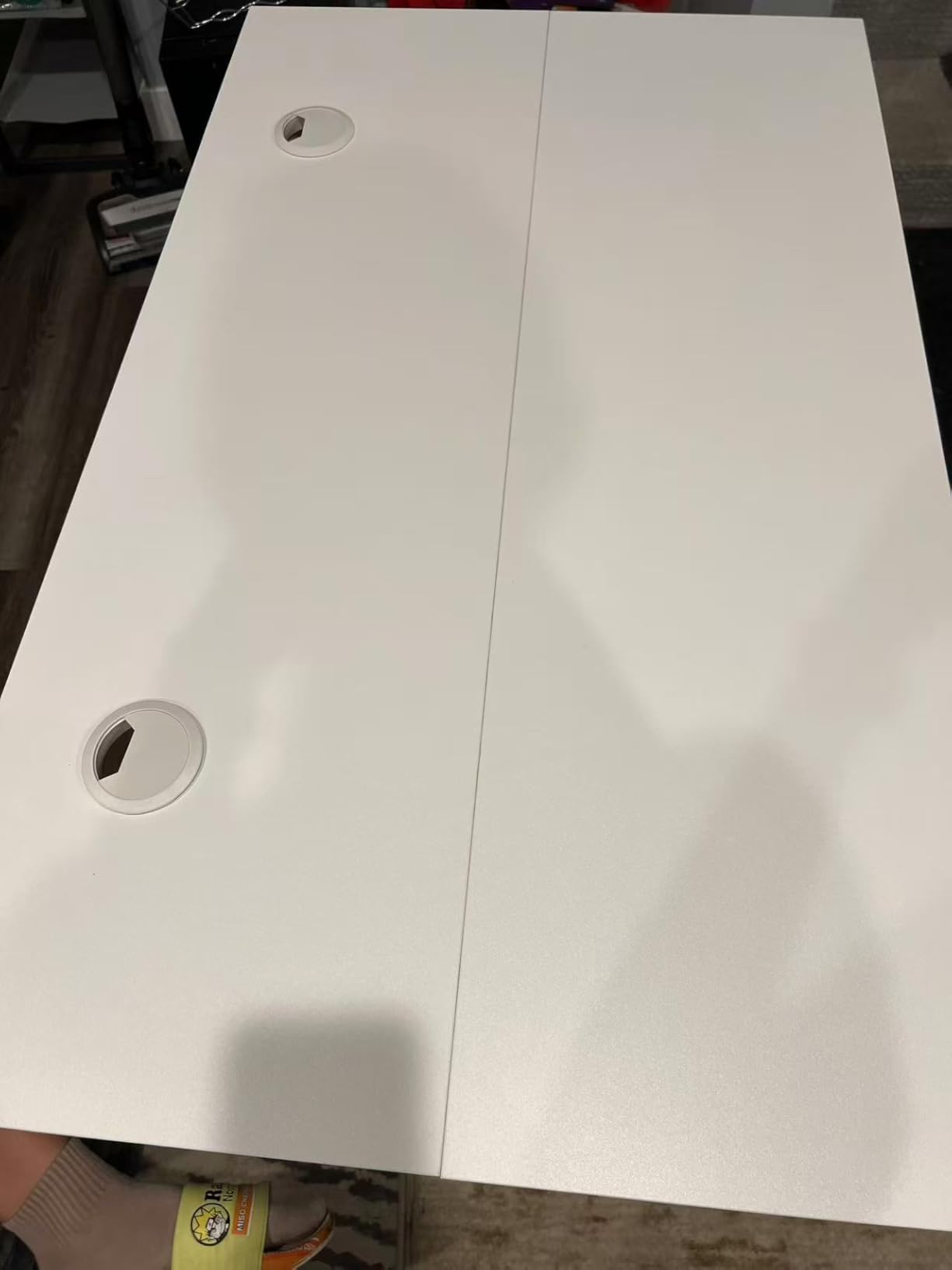 Claiks 40 x 24 Inch White Electric Standing Desk | Adjustable Height, Sit Stand, 3 Memory Presets, Cable Management, Space-Optimized, Home Office & Bedroom customer photo 2
