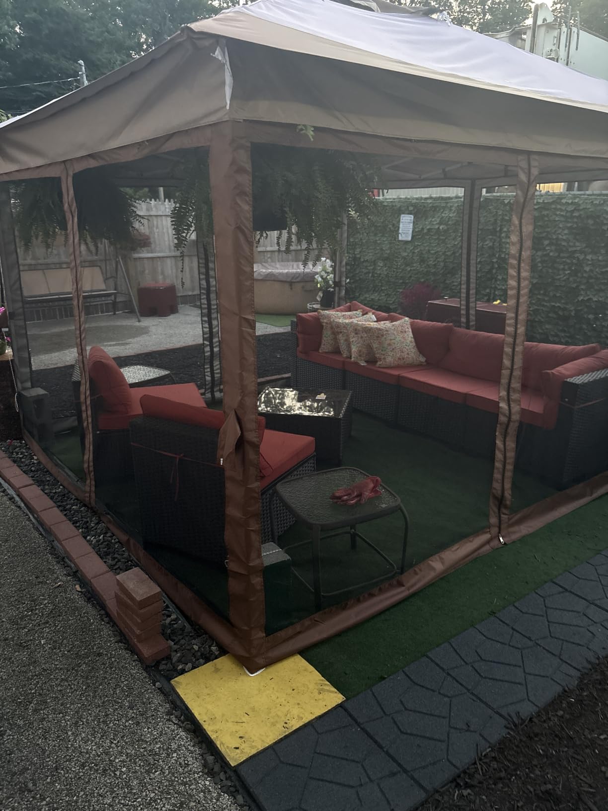 LEVELEVE 7 Pieces Outdoor Patio Furniture Sets,Rattan Conversation Sectional Set,Manual Weaving Wicker Patio Sofa with Tea Table customer photo 1