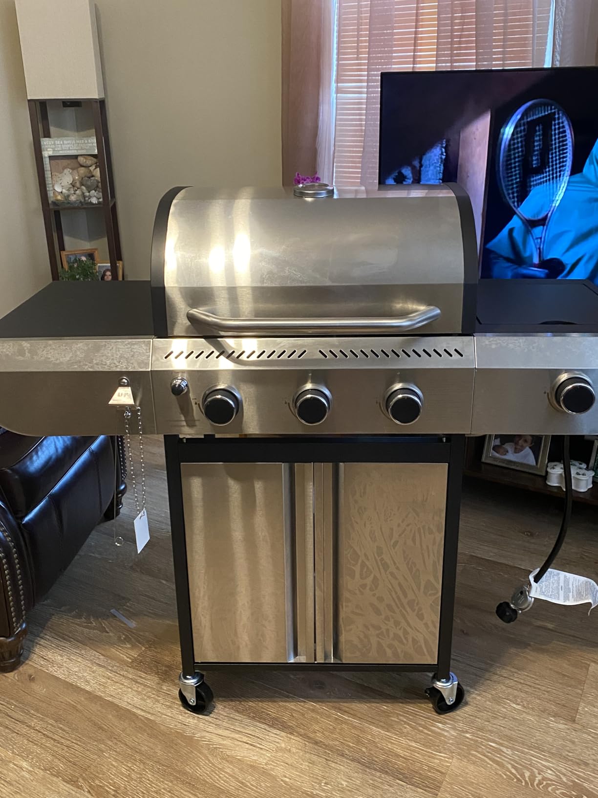 Electactic Stainless Steel 4-Burner Gas Grill with Side Burner – 42000BTU Propane BBQ Grill with Thermometer, Heavy-Duty Grill for Outdoor Patio and Backyard Cooking customer photo 1