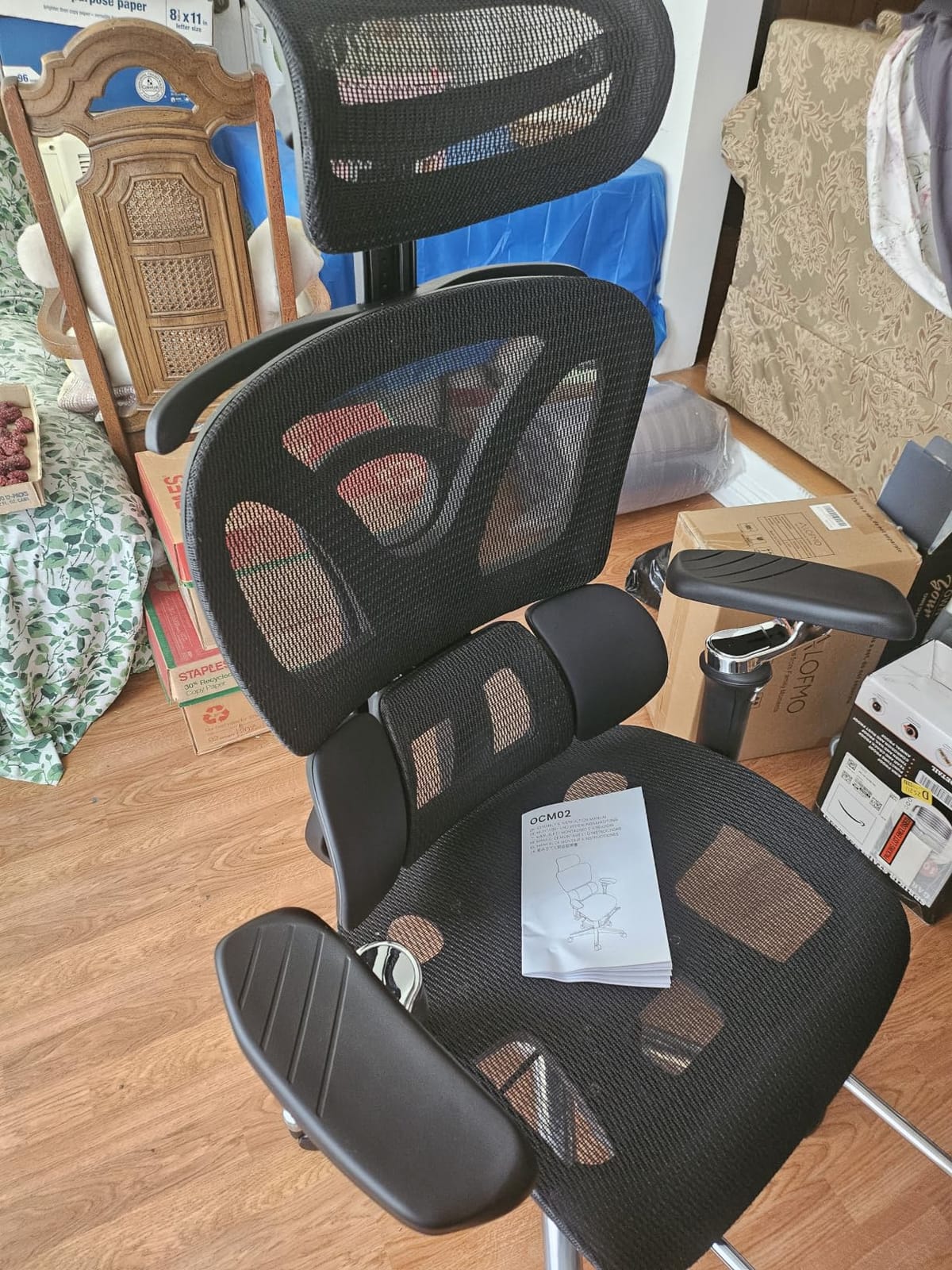 MALOL Ergonomic Office Chair, 400lbs High Back Mesh Desk Chair with 6D Armrests, 3D Headrest, Adjustable Lumbar Support, Seat Depth Adjustment, Tilt Lock, Metal Base & PU Wheels, Black customer photo 1