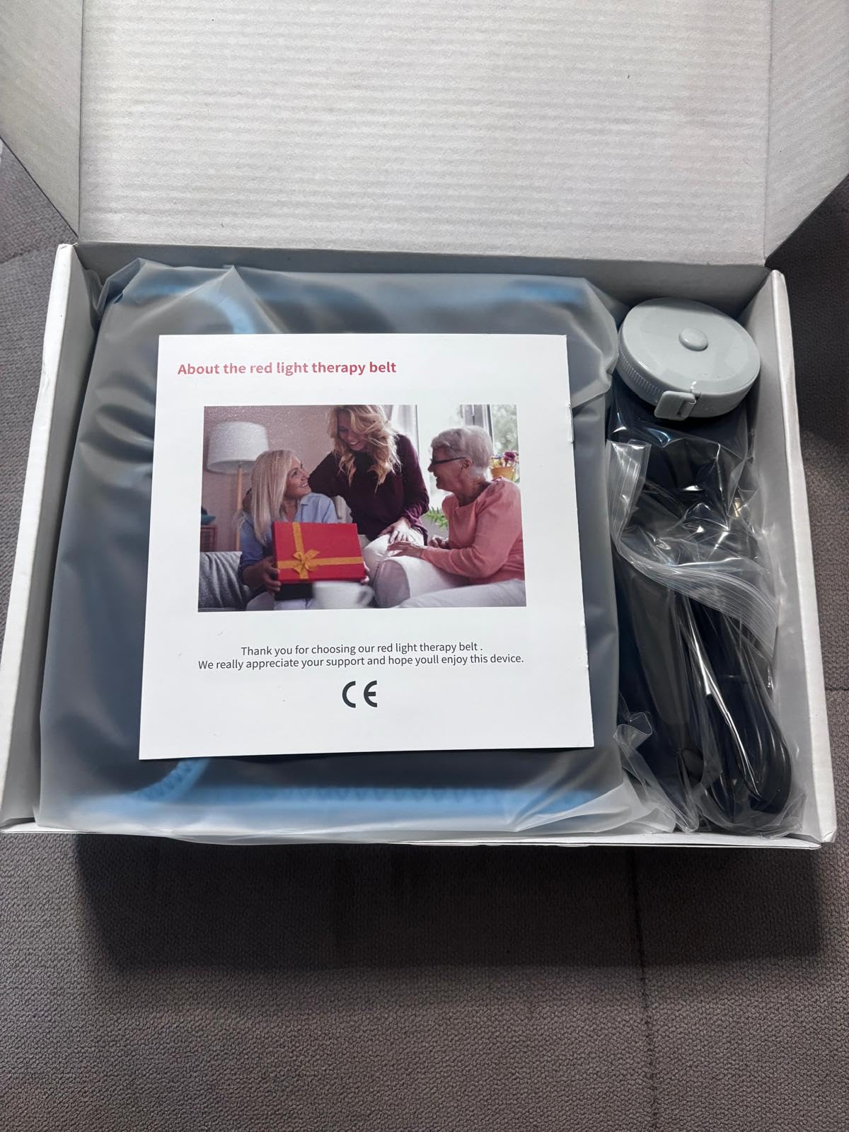 Red Light Therapy Belt with 132 LEDs 3-in-1 Chips 940nm 850nm 660nm(Corded) customer photo 1