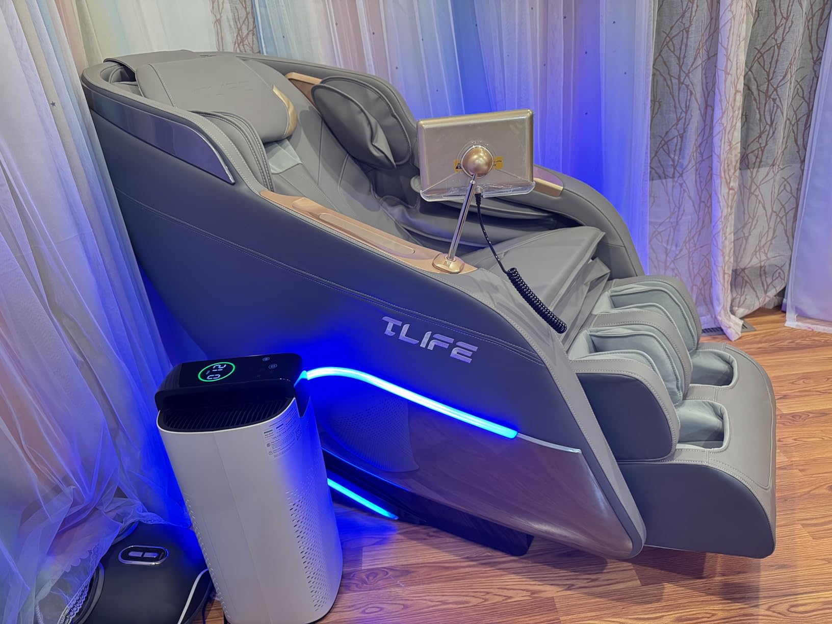 TLIFE Massage Chair Full Body 160° Zero Gravity SL-Track, 12 Modes, Grey customer photo 2