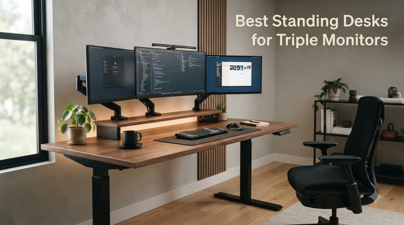Best Standing Desks for Triple Monitors