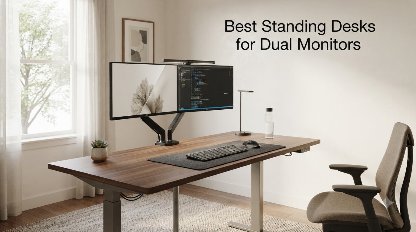 10 Best Standing Desks for Dual Monitors (September 2026)