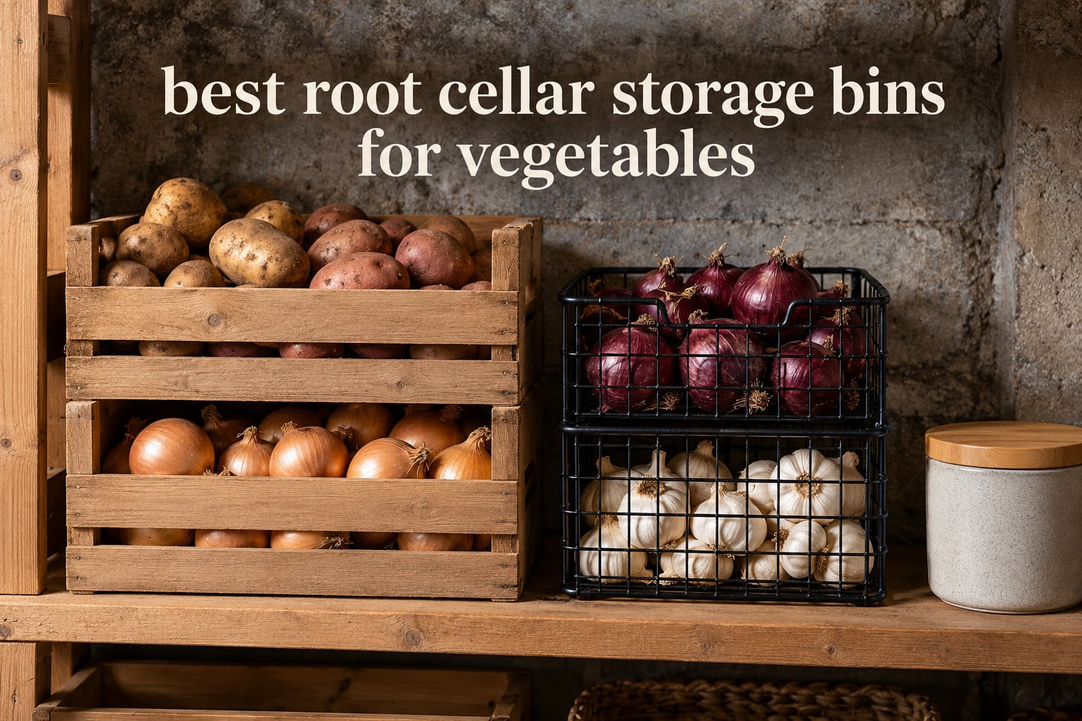 best root cellar storage bins for vegetables