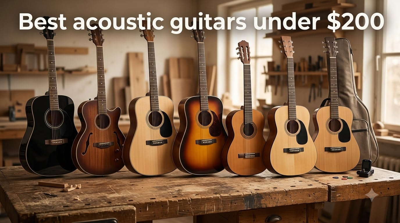 Best acoustic guitars under $200