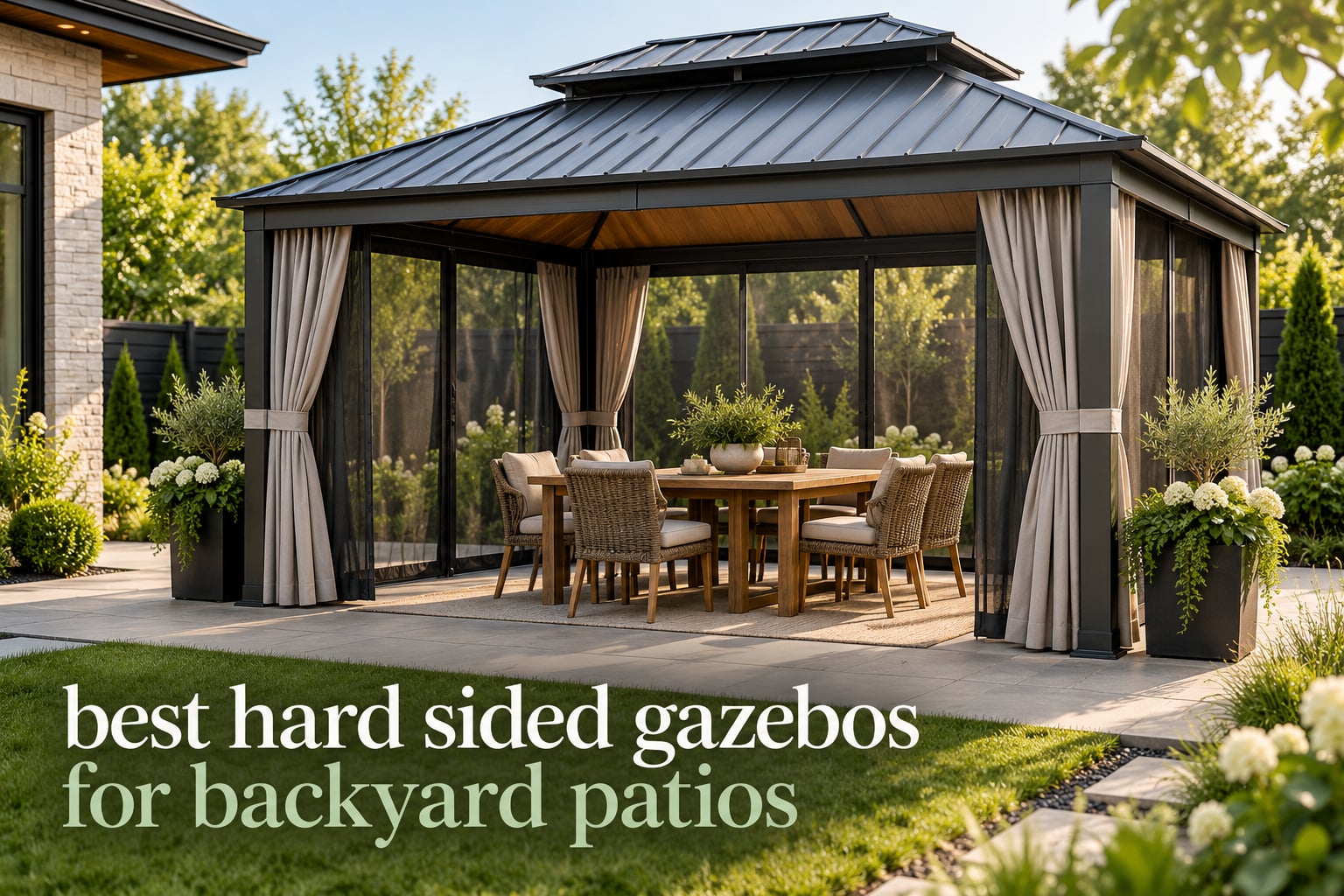 best hard sided gazebos for backyard patios