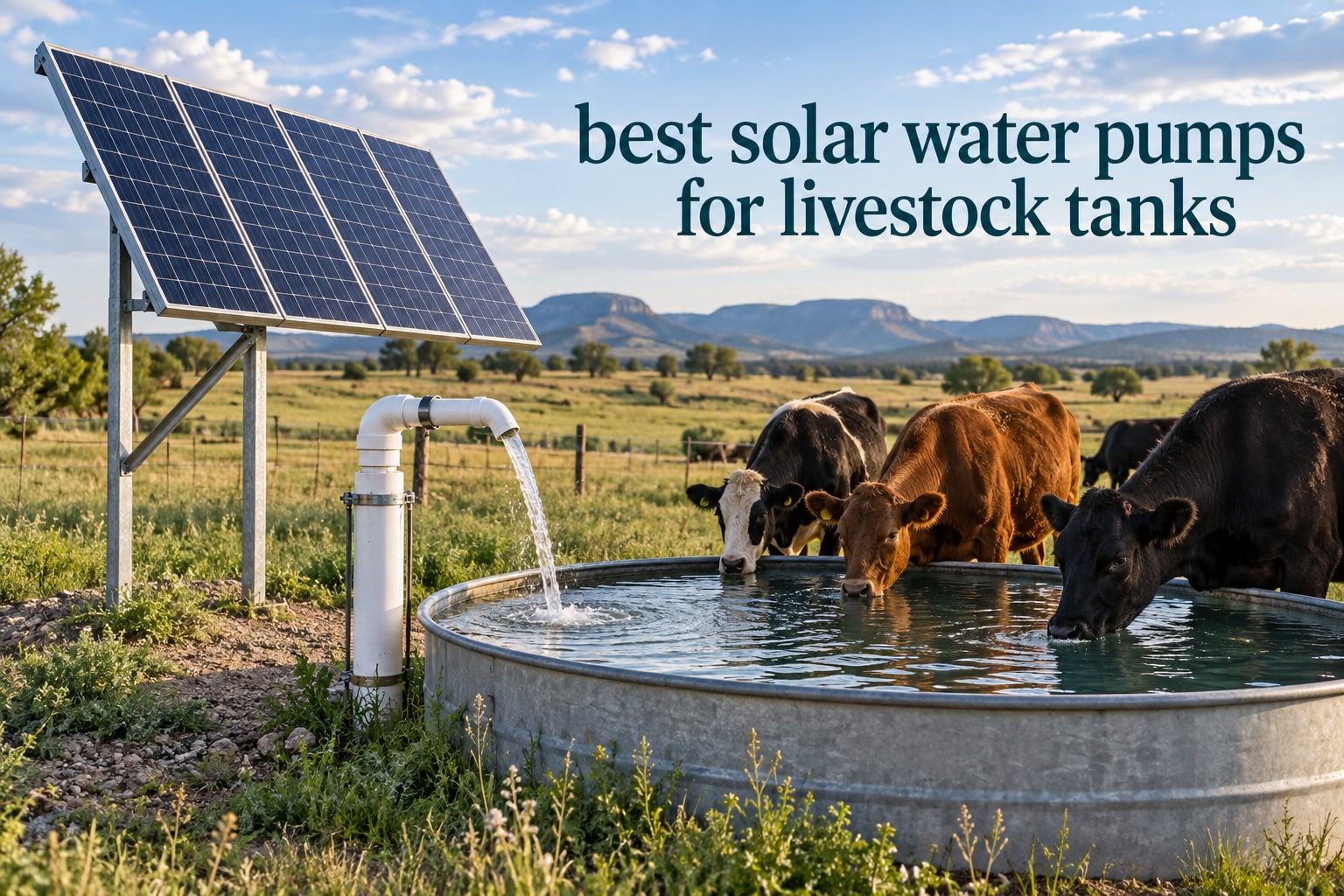 best solar water pumps for livestock tanks