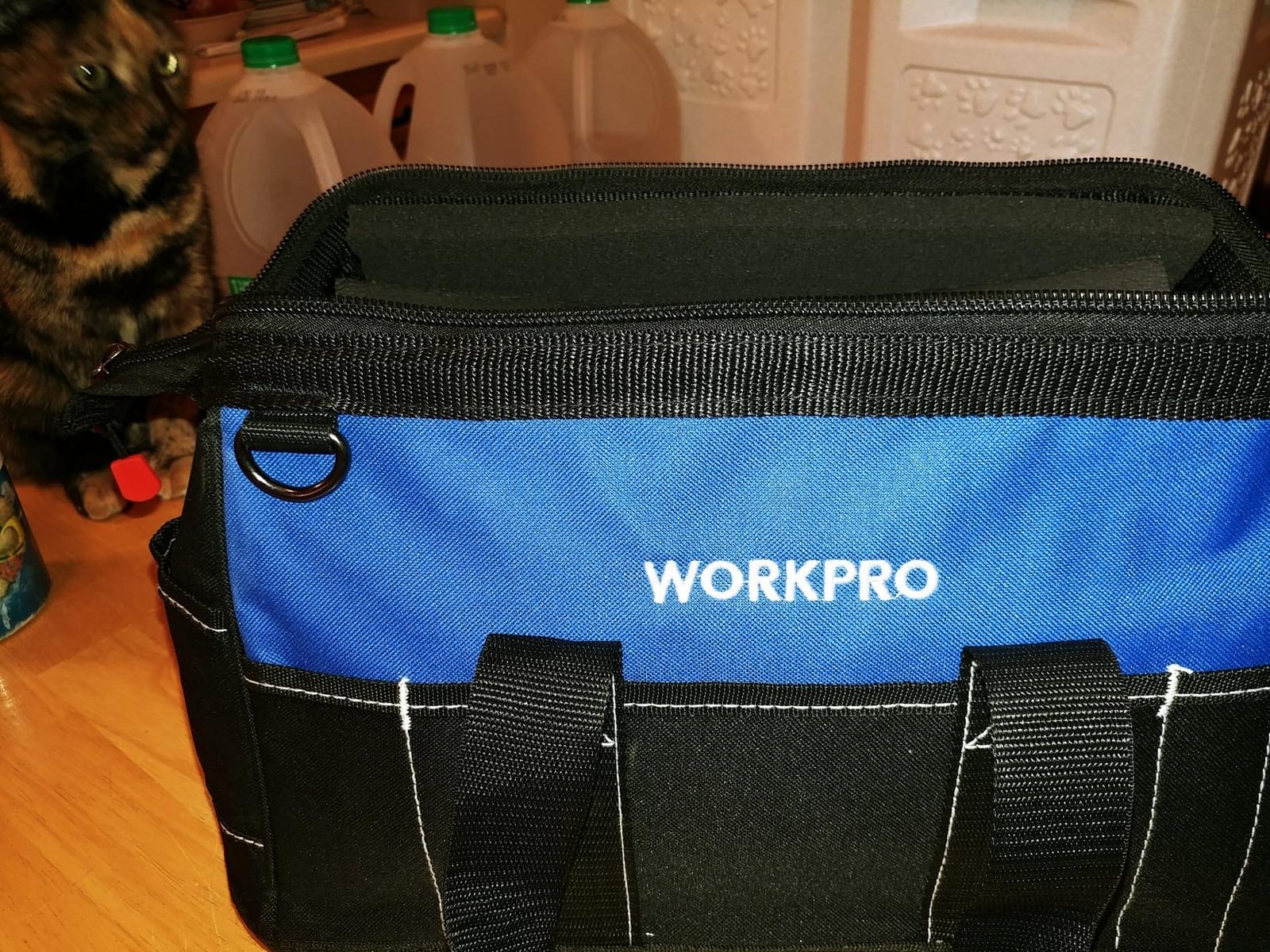 WORKPRO 16-inch Wide Mouth Tool Bag with Water-Proof Molded Base customer photo 1