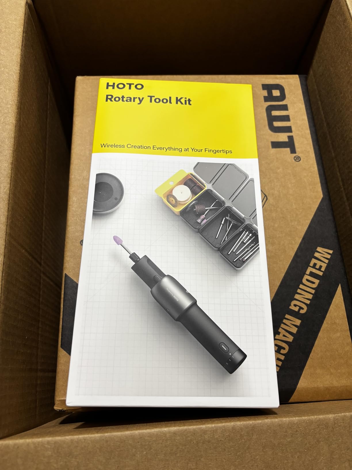 HOTO Cordless Rotary Tool Kit, 5-Speed for 3D Printer Sanding & DIY customer photo 1