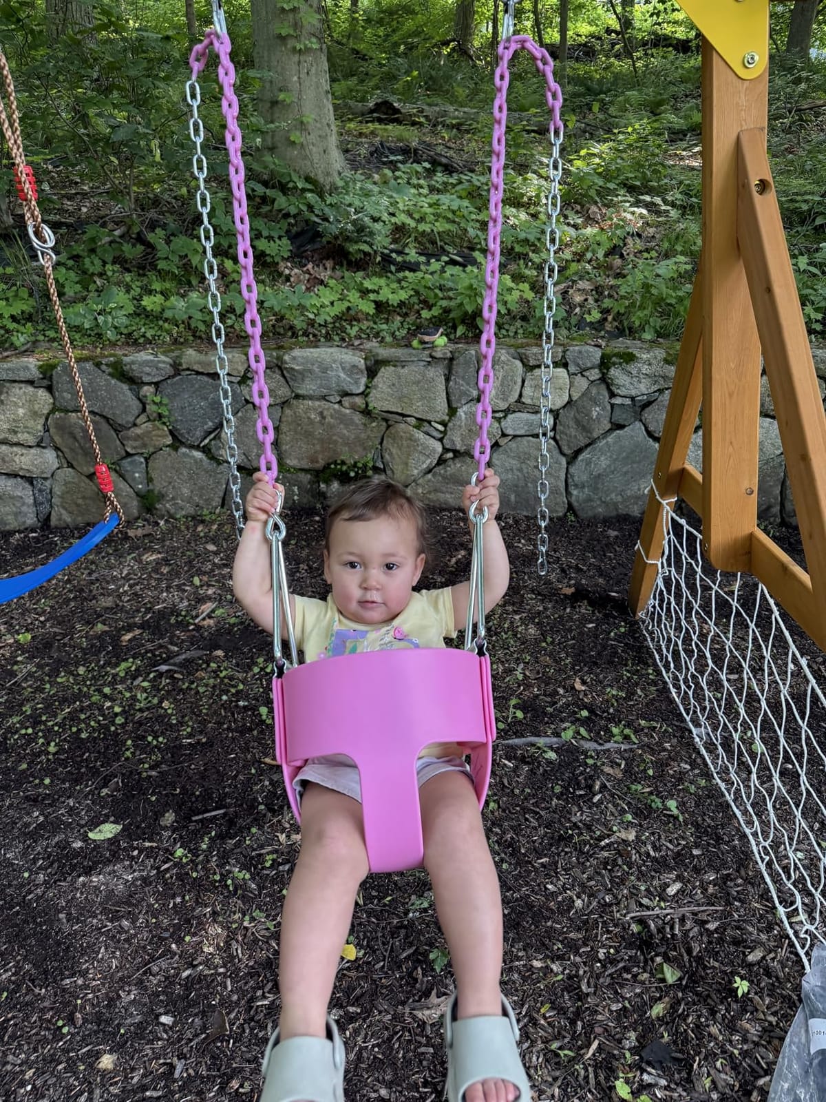 Wooden Playground Sets for Backyards, Outdoor Swing Sets for Kids Ages 3-6 customer photo 2