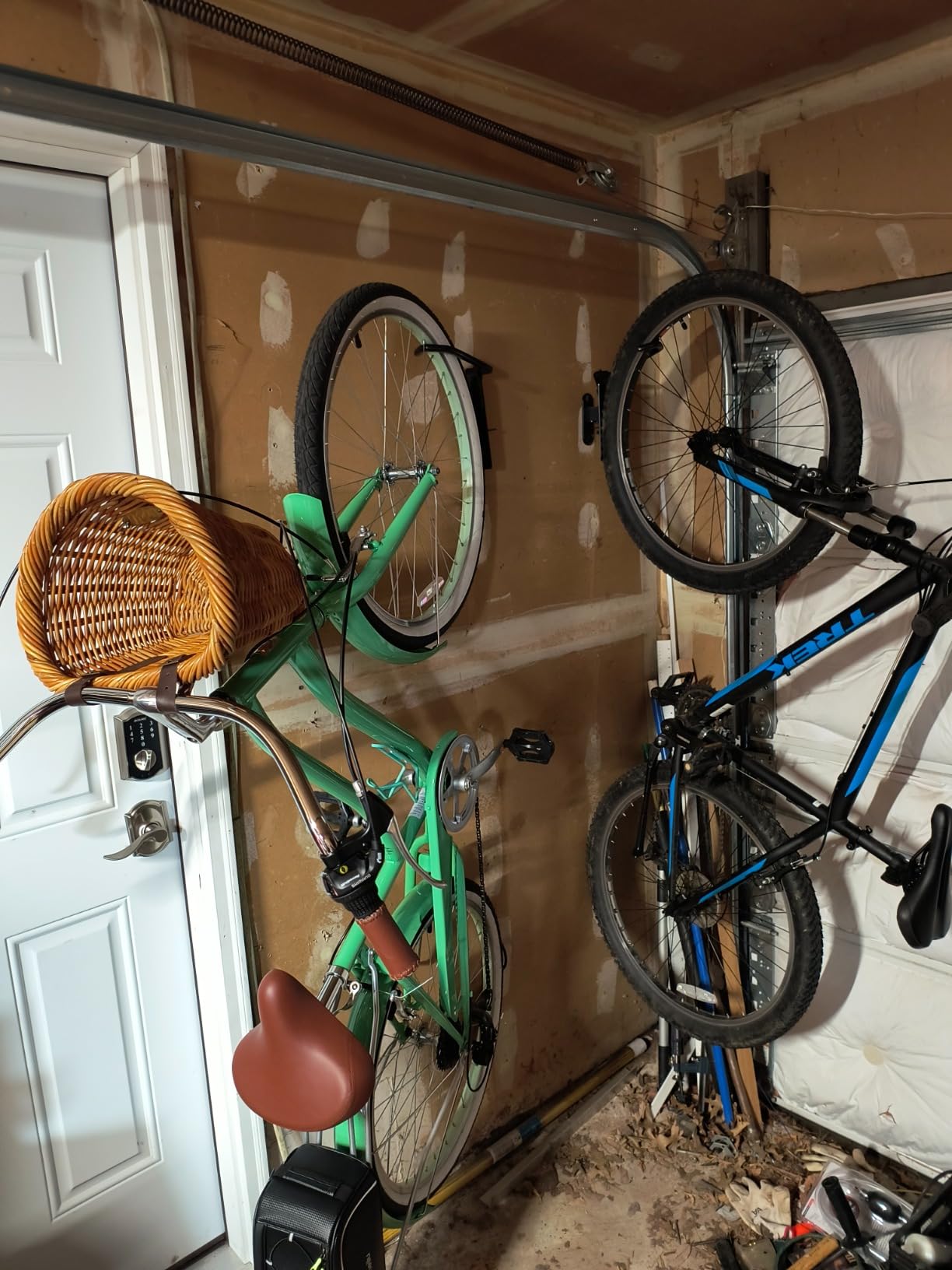 Swivel Bike Wall Mount, Vertical Bicycle Rack for Garage, Wall Mounted Bike Hanger Hook, Hanging Bike Storage Garage Organization, 4 Packs customer photo 1
