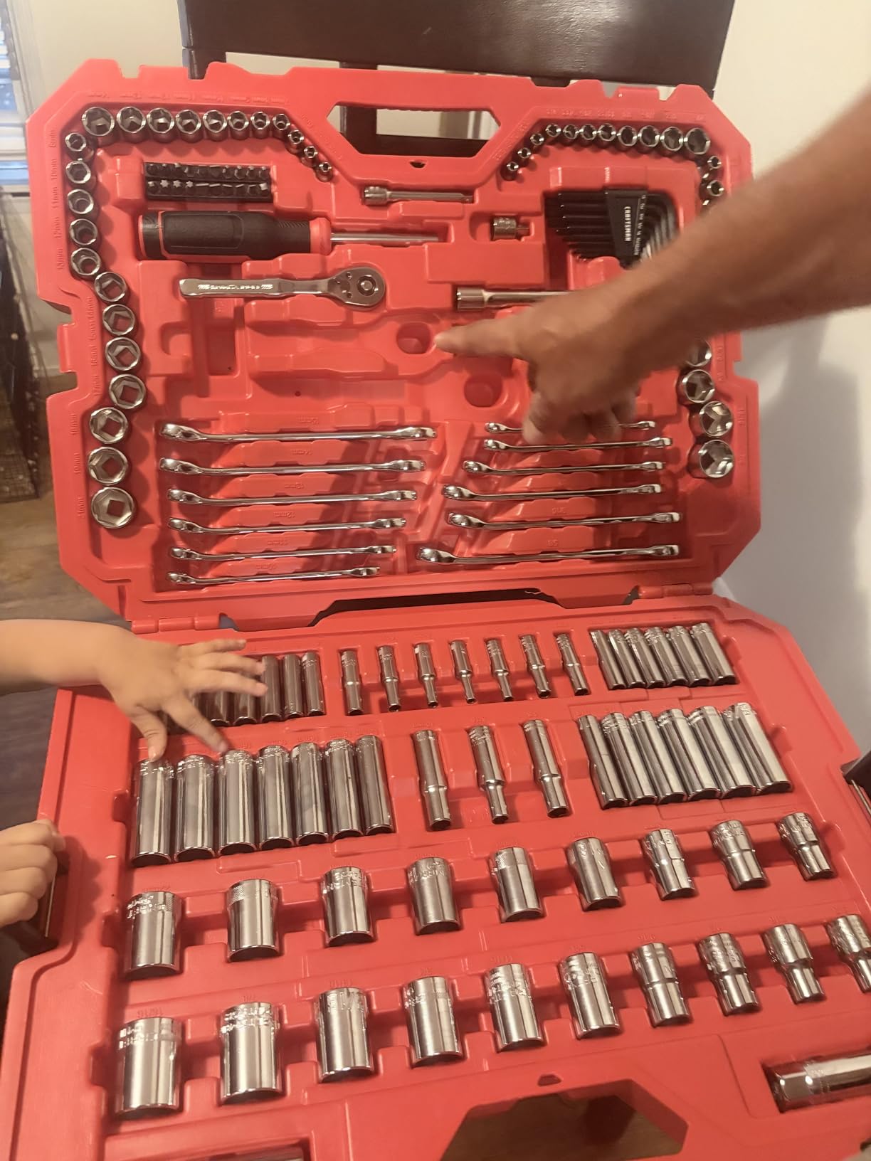 CRAFTSMAN Socket Set, 159 Piece Socket Wrench Set Mechanics Tools 1/4-in., 3/8-in., and 1/2-in(, 6 Point and 12 Point, 90-Tooth (CMMT12125) customer photo 2