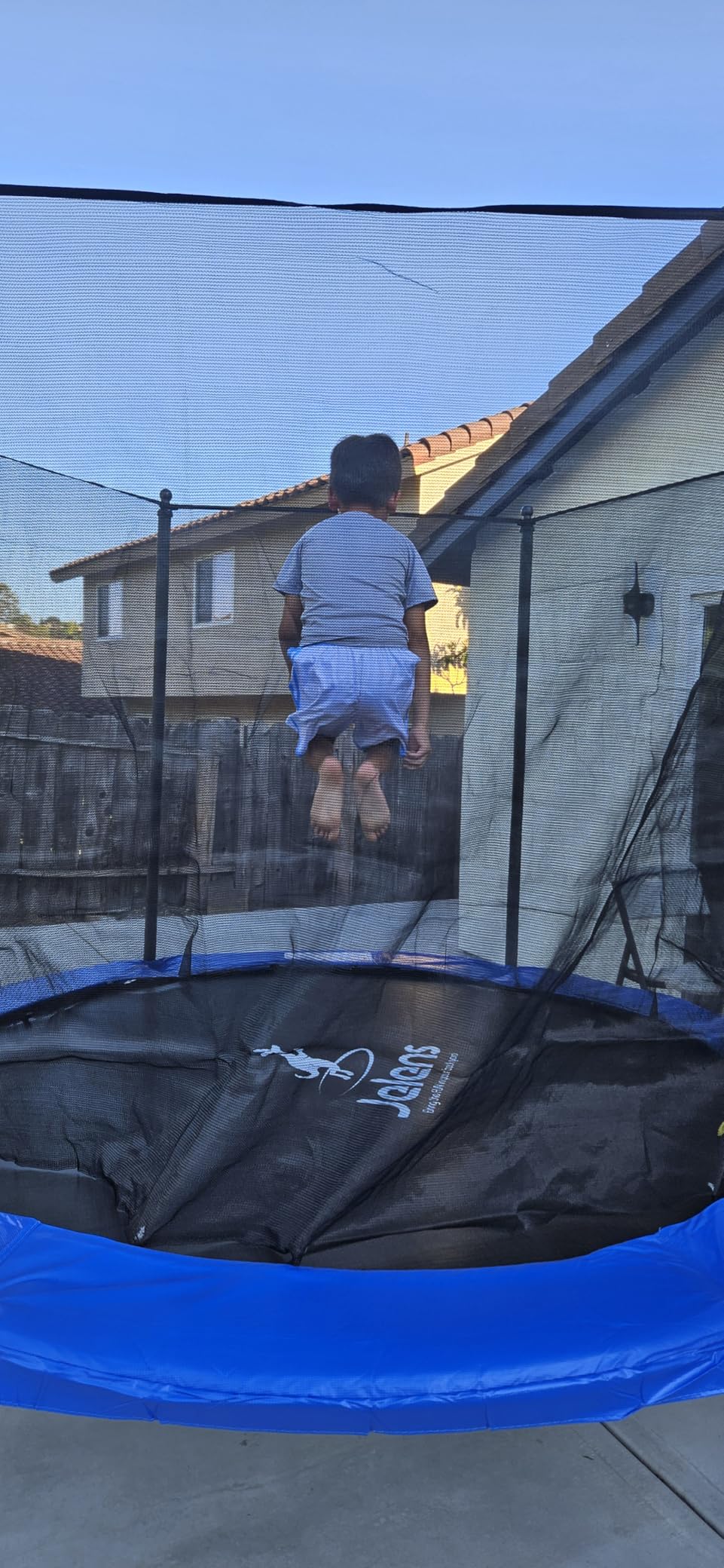 JELENS Trampoline 8FT 10FT 12FT 14FT 15FT, Outdoor Trampolines with Enclosure Net, Recreational Anti-Rust Trampolines for Kids and Adults, ASTM Approved customer photo 2